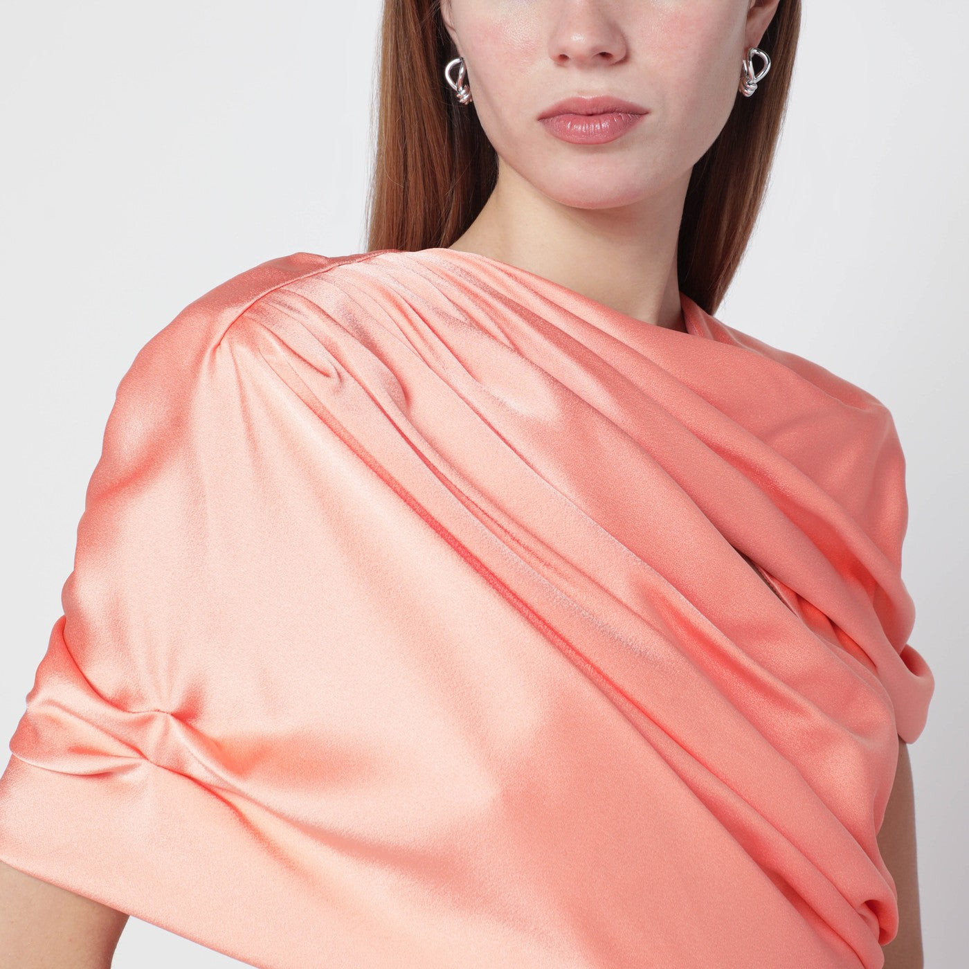 Stella Mccartney Pink Shiny Satin Maxi Dress Women STELLA MCCARTNEY
