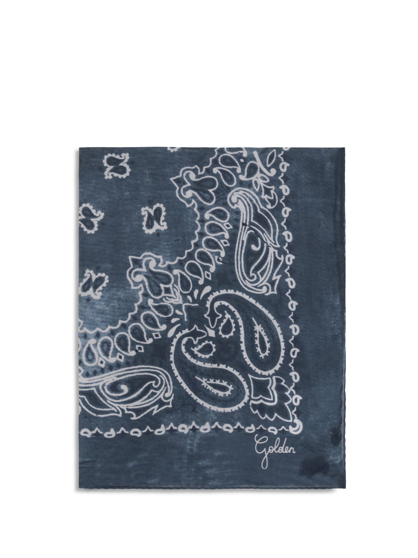 Golden Goose Women Golden Paisley Printed Silk Scarf GOLDEN GOOSE