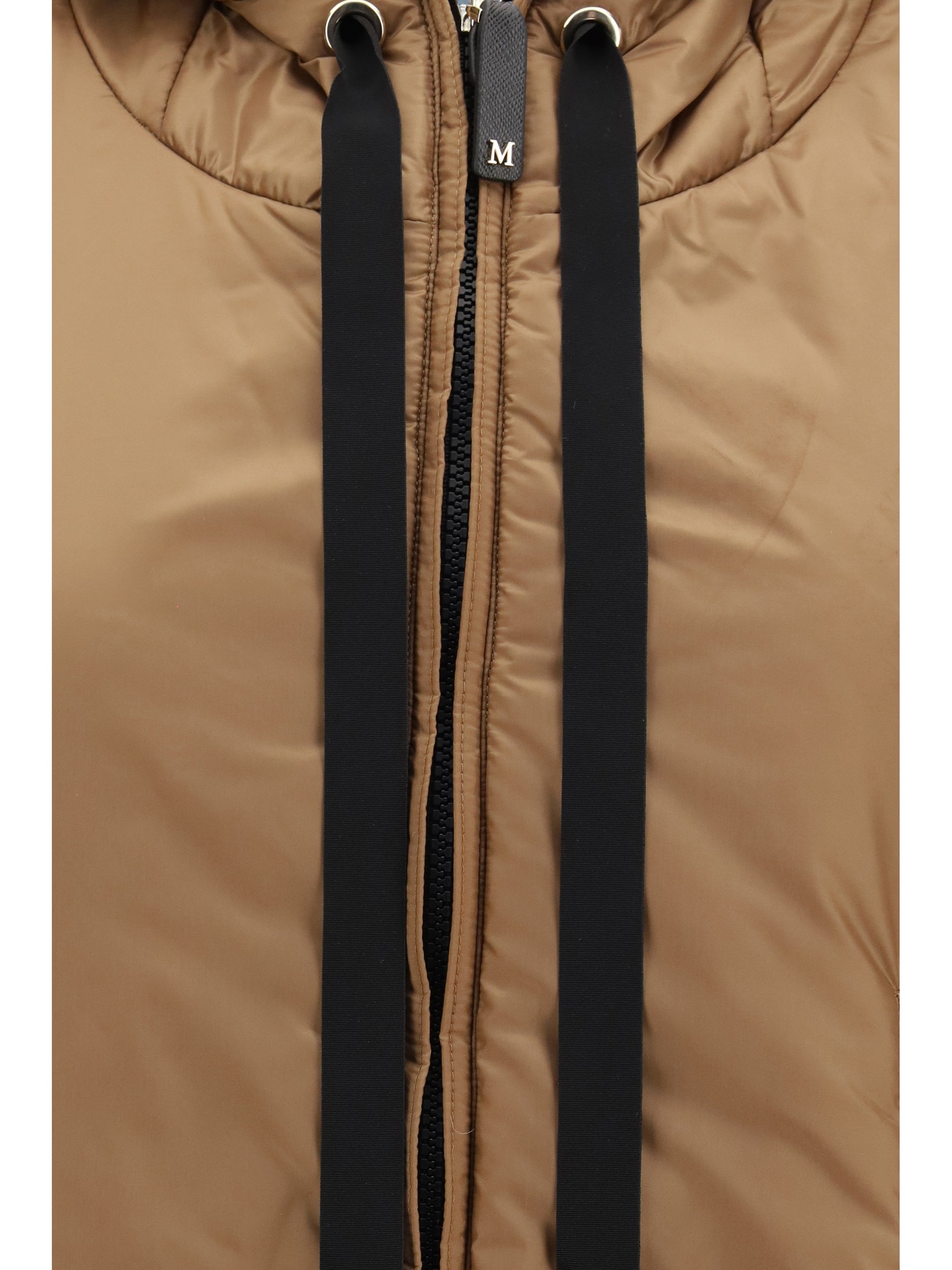 Max Mara The Cube Women Hooded Padded Vest In Water Repellent Canvas MAX MARA THE CUBE