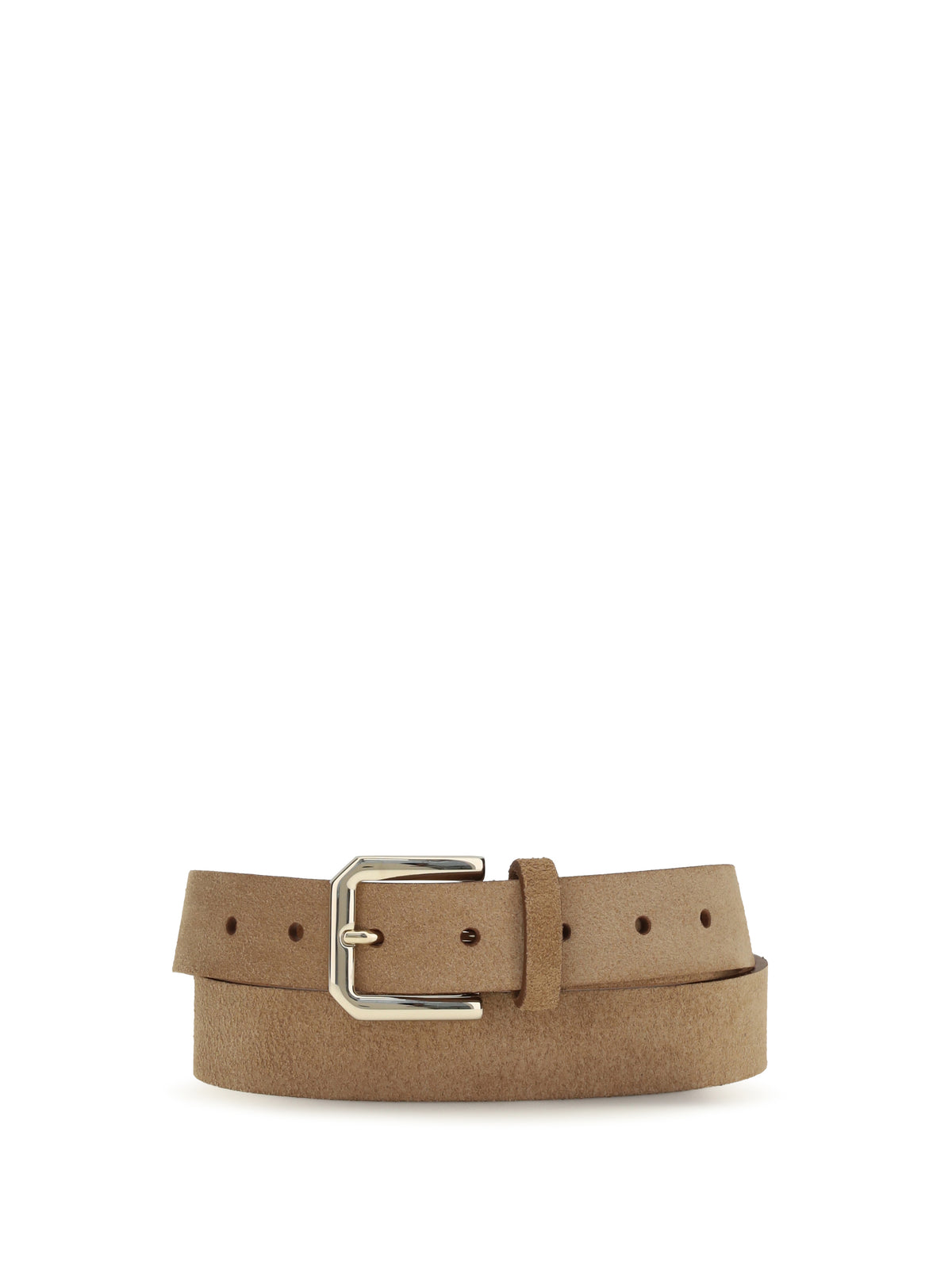 Brunello Cucinelli Men Reverse Calfskin Belt With Square Buckle BRUNELLO CUCINELLI