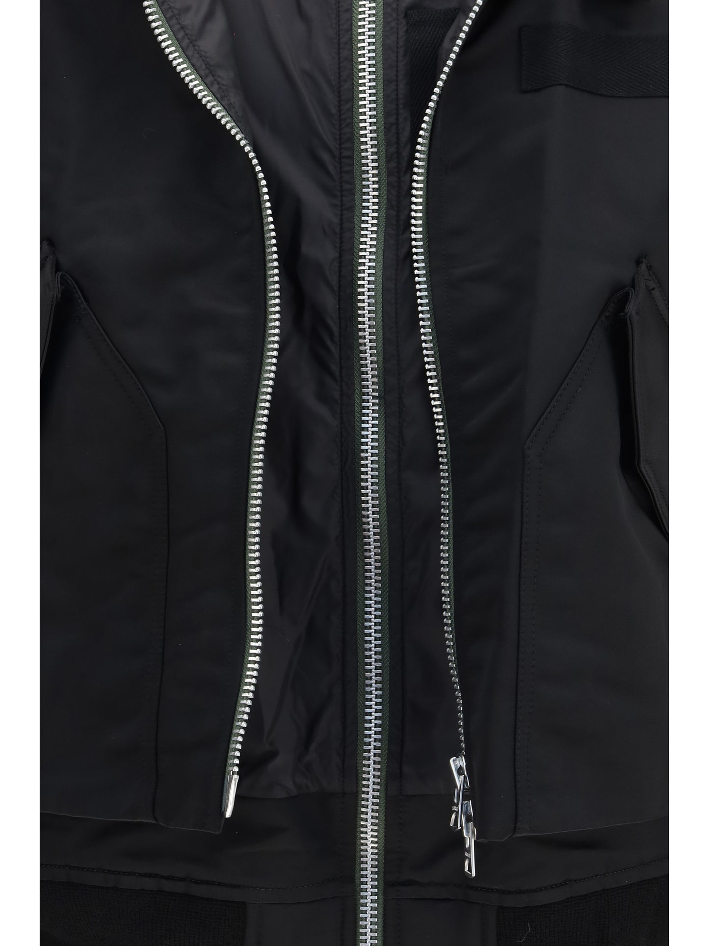 Sacai Men Cotton Chino And Nylon Twill Double Jacket SACAI