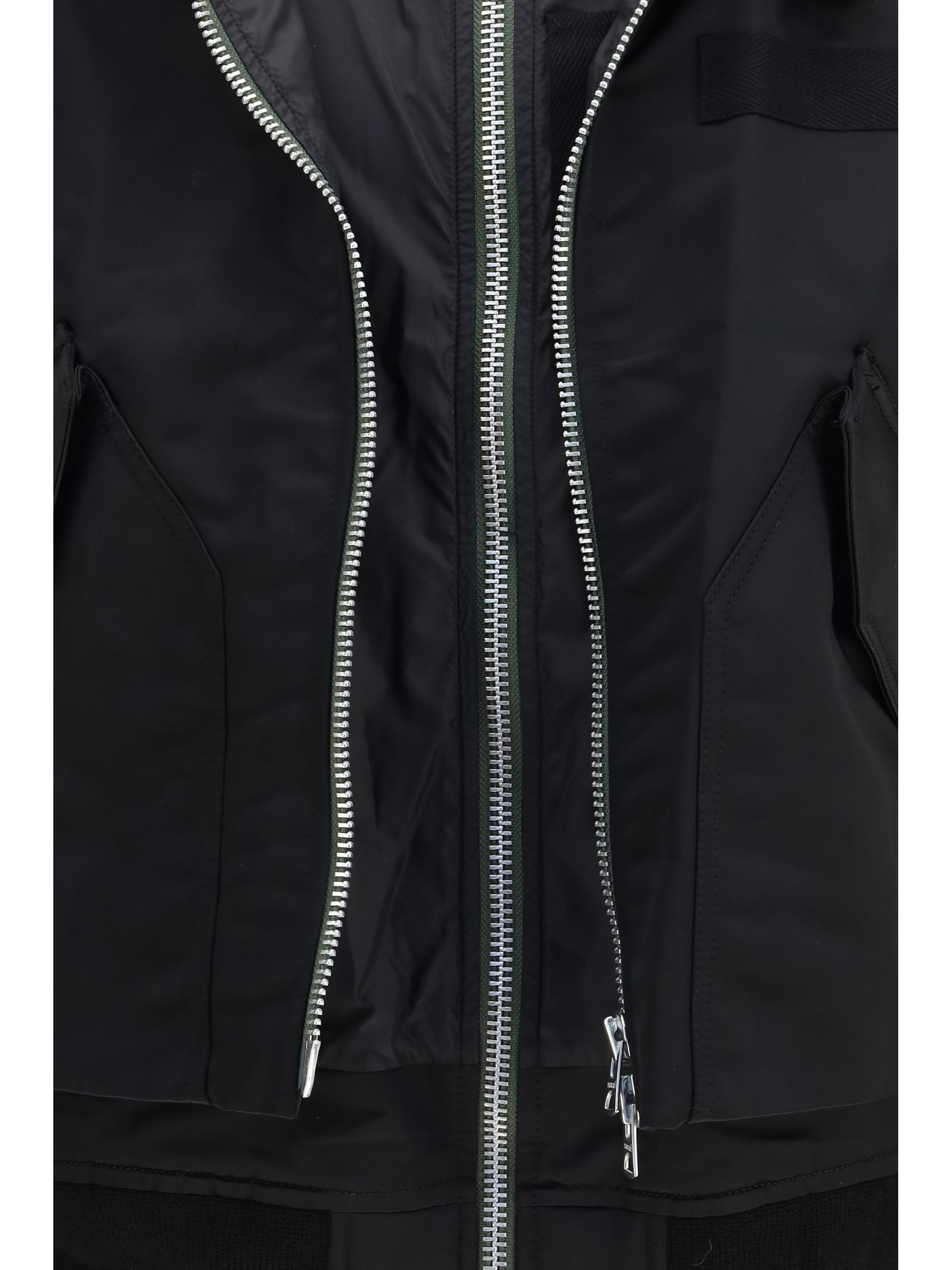 Sacai Men Cotton Chino And Nylon Twill Double Jacket SACAI