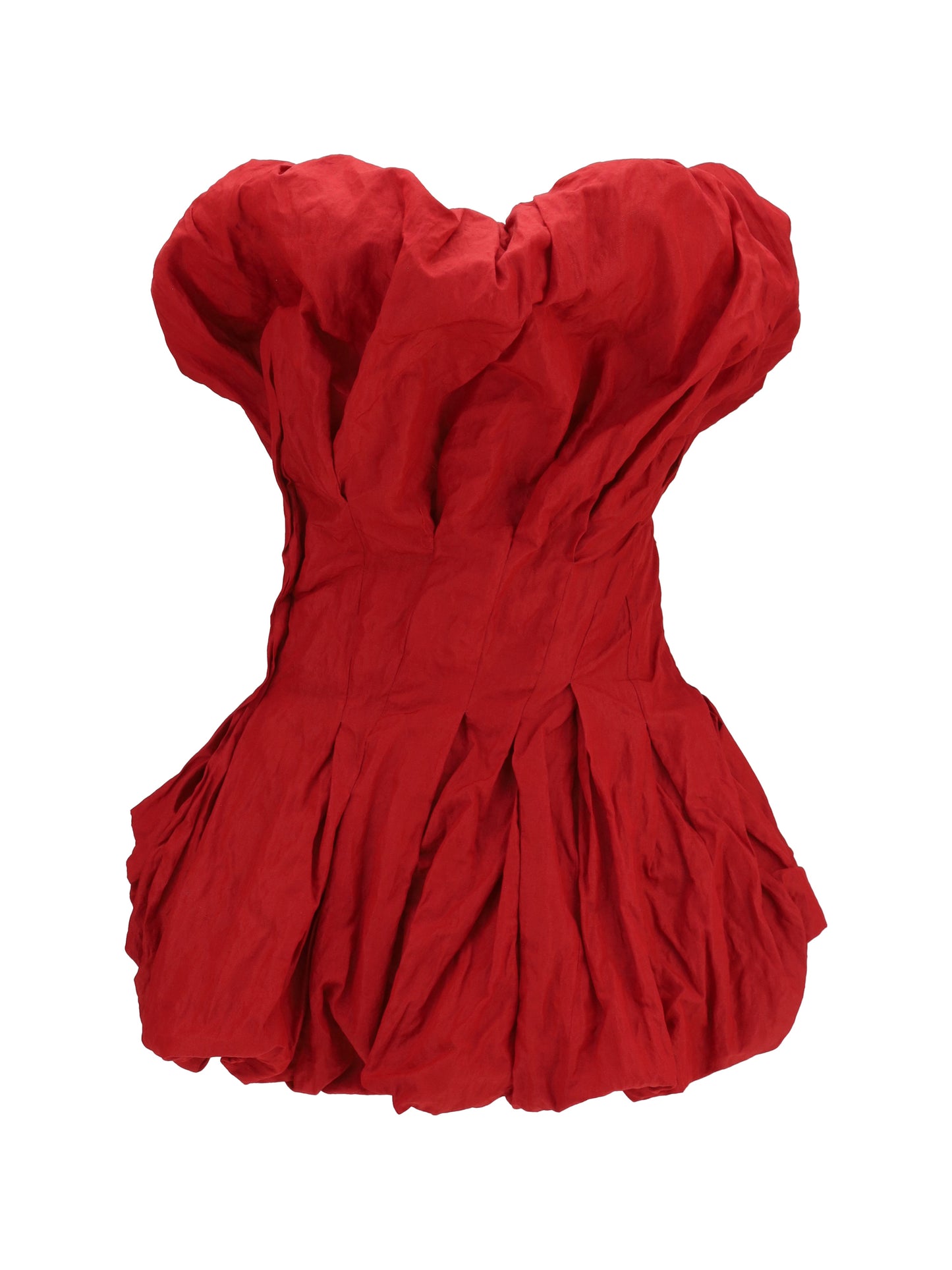 Magda Butrym Women Draped Mini Dress With Balloon Hem
