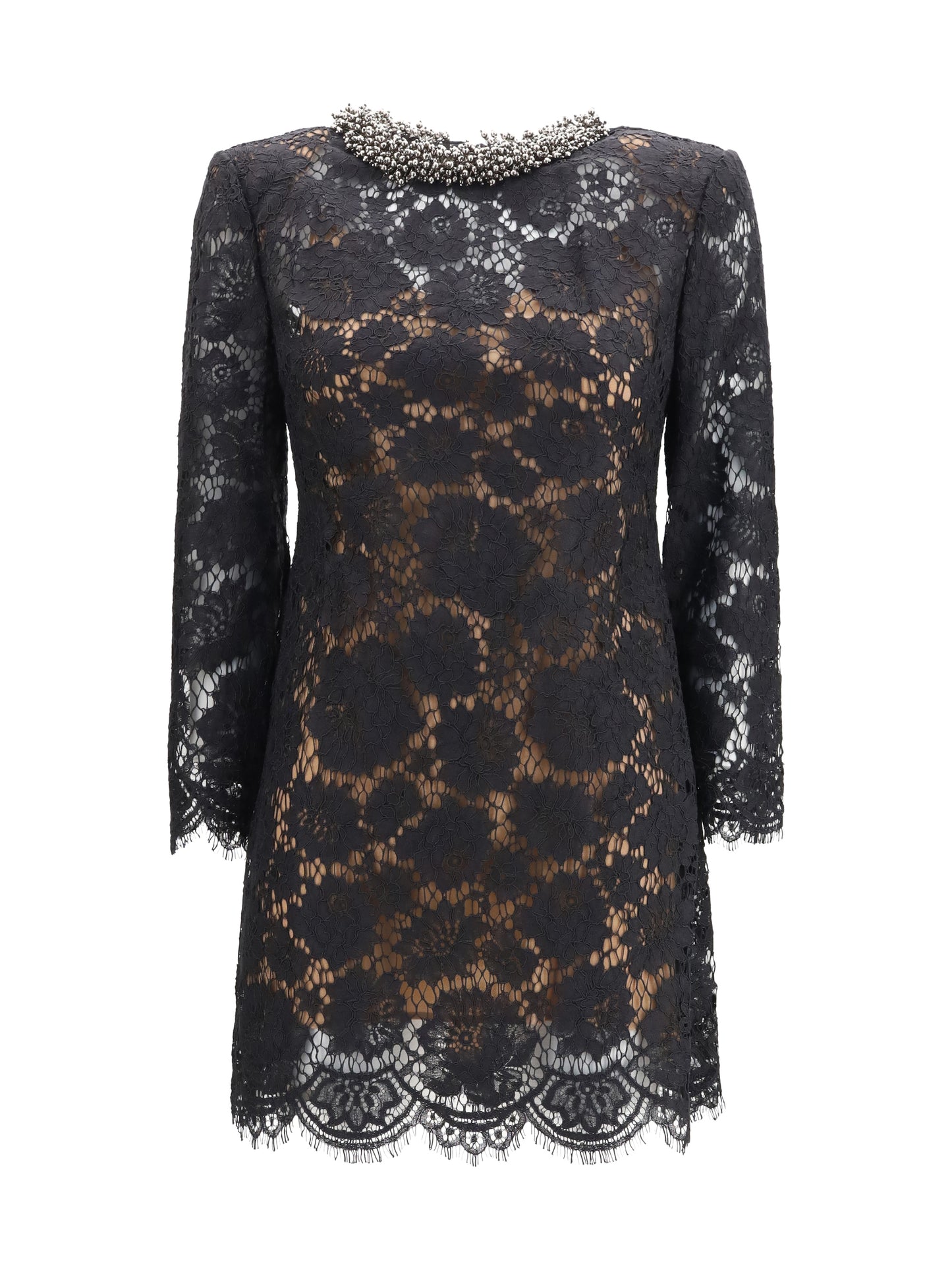 Self-Portrait Women Lace Long Sleeve Mini Dress SELF-PORTRAIT