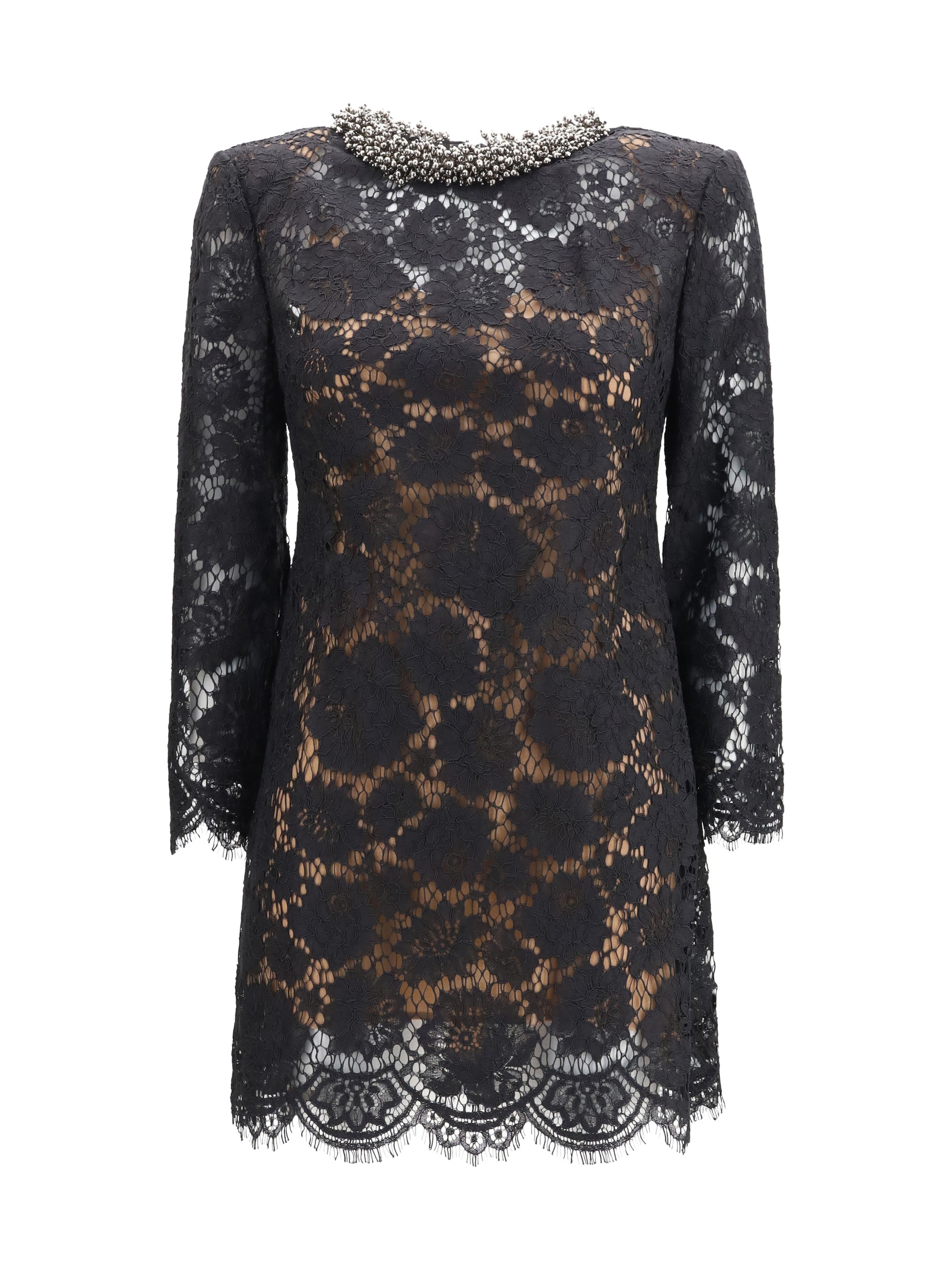 Self-Portrait Women Lace Long Sleeve Mini Dress SELF-PORTRAIT