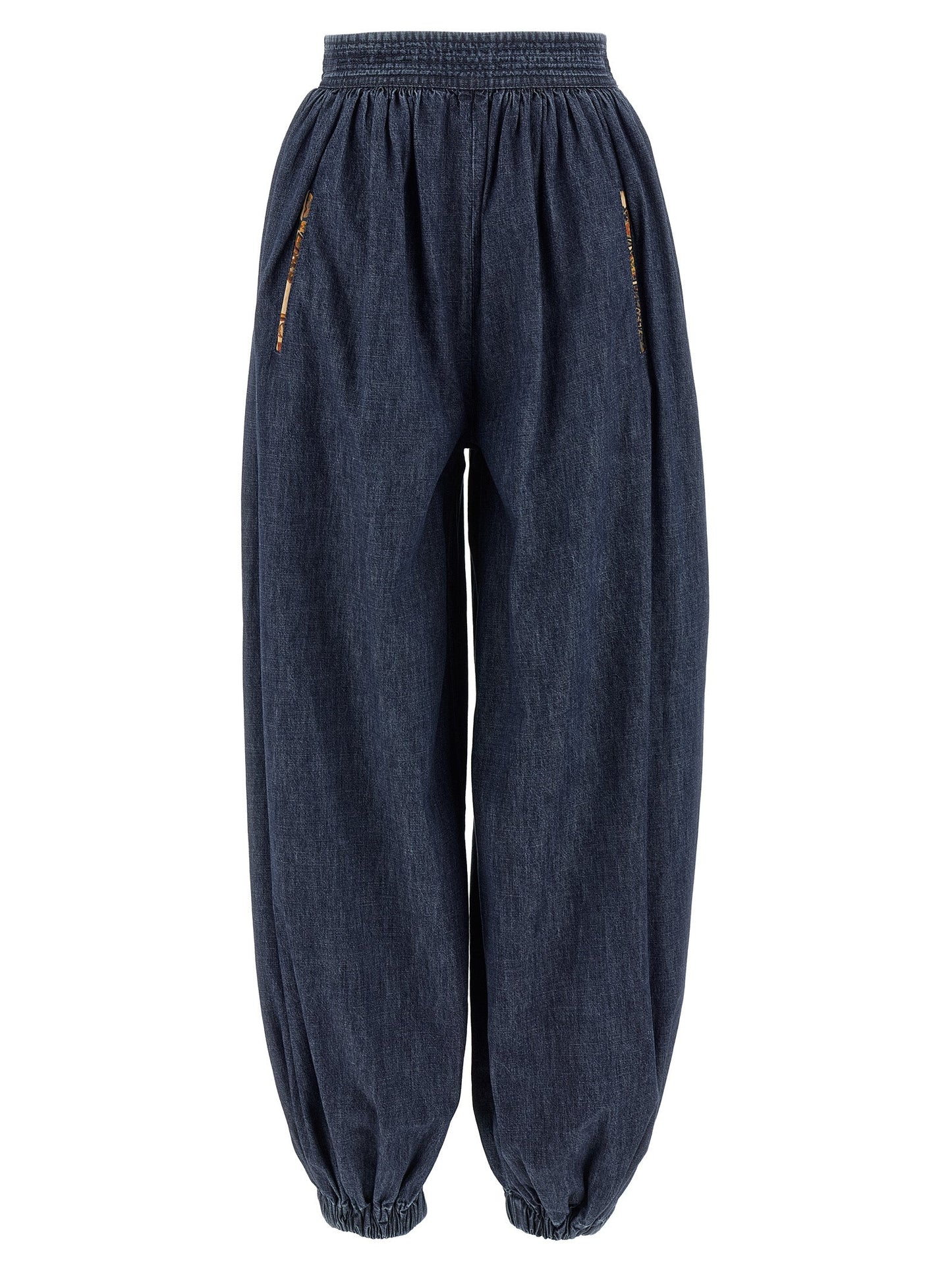 Valentino Garavani Women Valentino Garavani Denim Chambray Pants VALENTINO GARAVANI