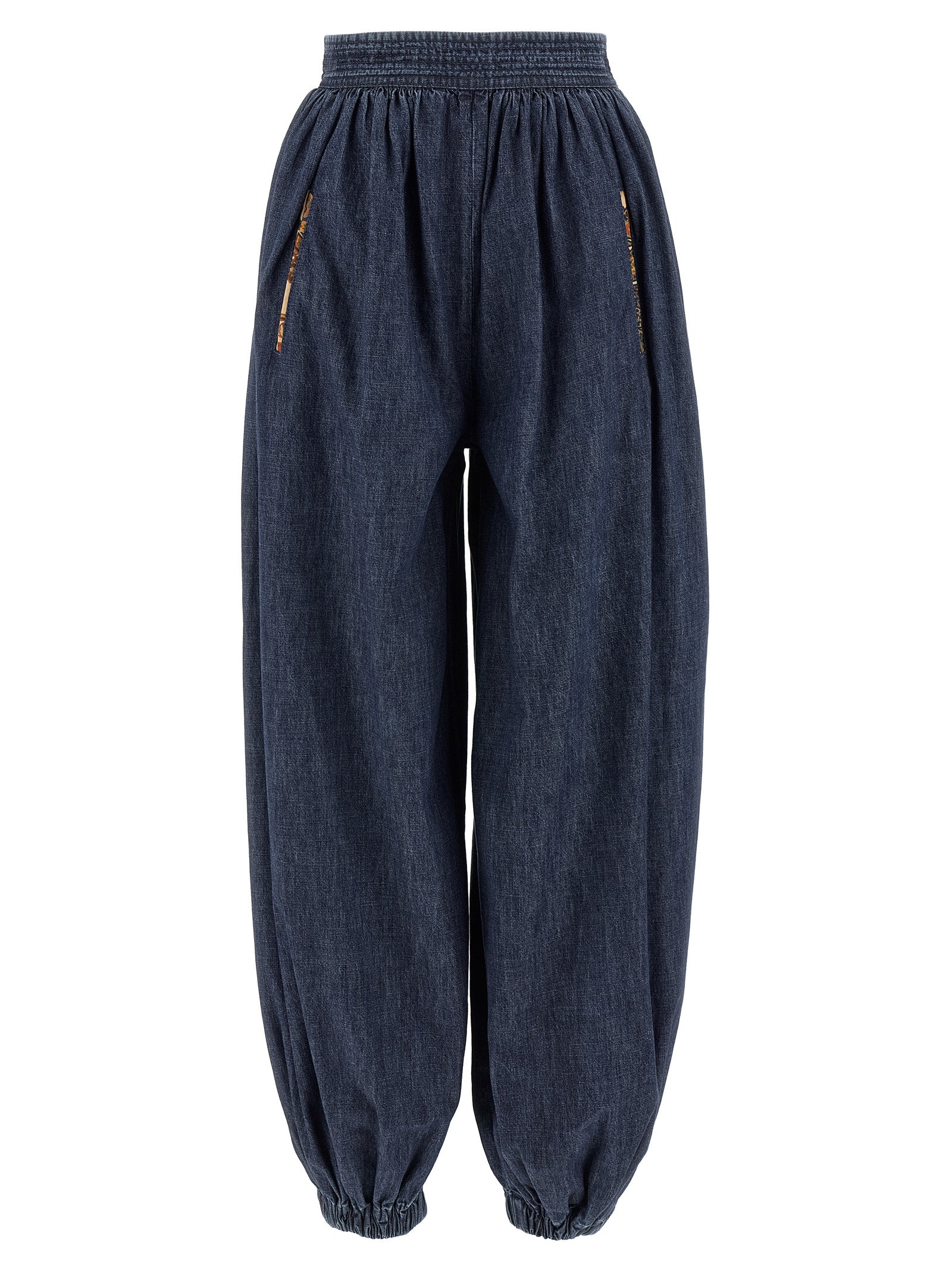 Valentino Garavani Women Valentino Garavani Denim Chambray Pants VALENTINO GARAVANI