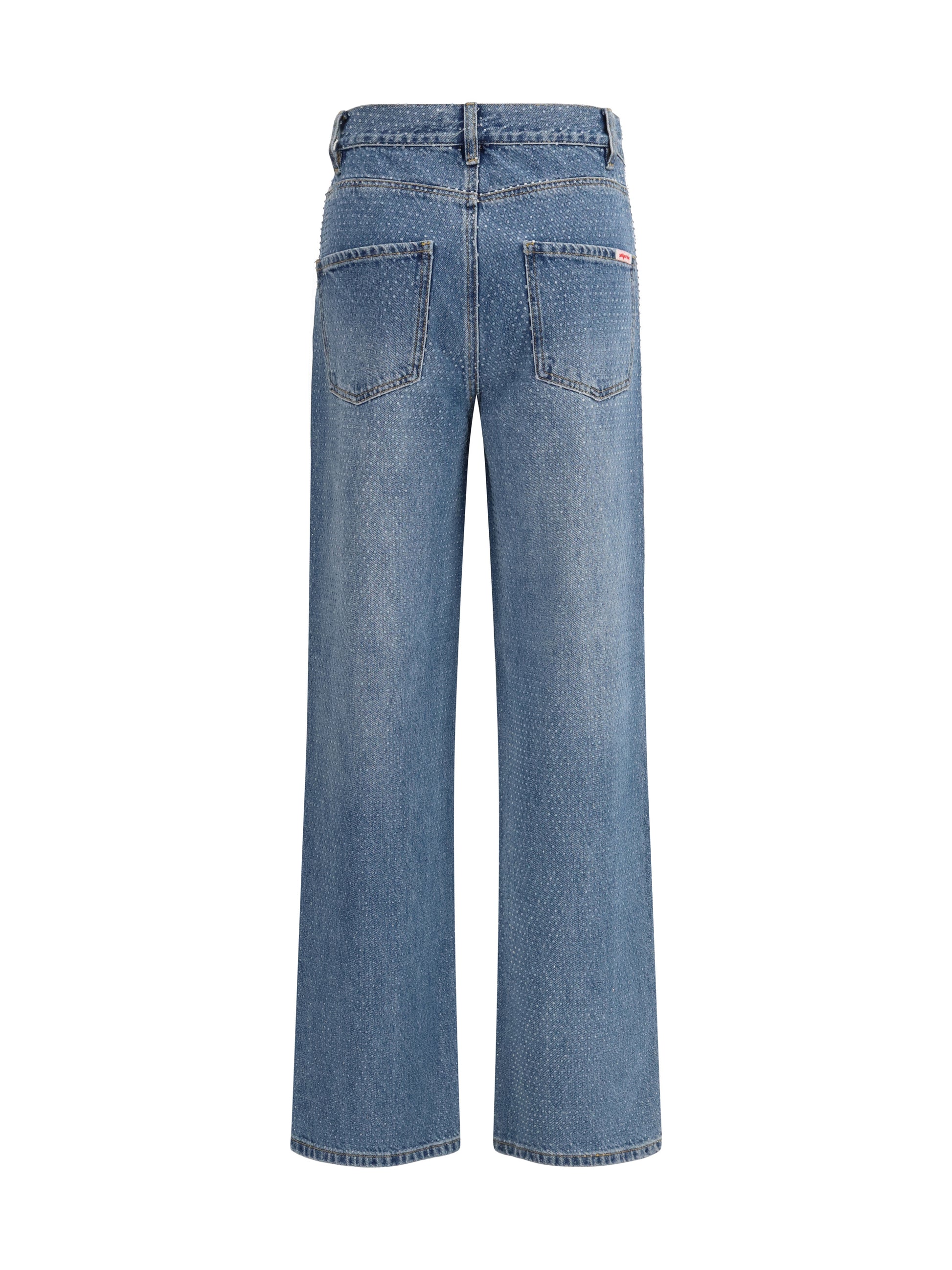 Self-Portrait Women Straight-Leg Jeans With All-Over Rhinestones SELF-PORTRAIT