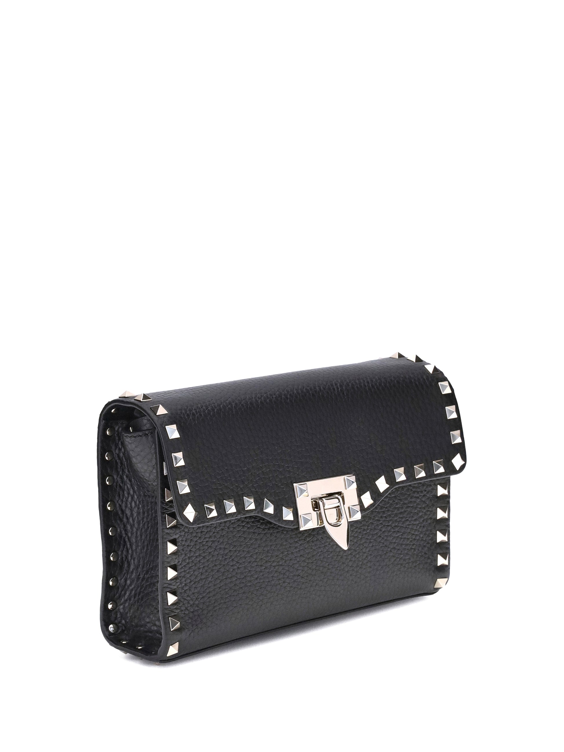 Valentino Garavani Women Rockstud Mini Shoulder Bag In Garnet Calfskin VALENTINO GARAVANI