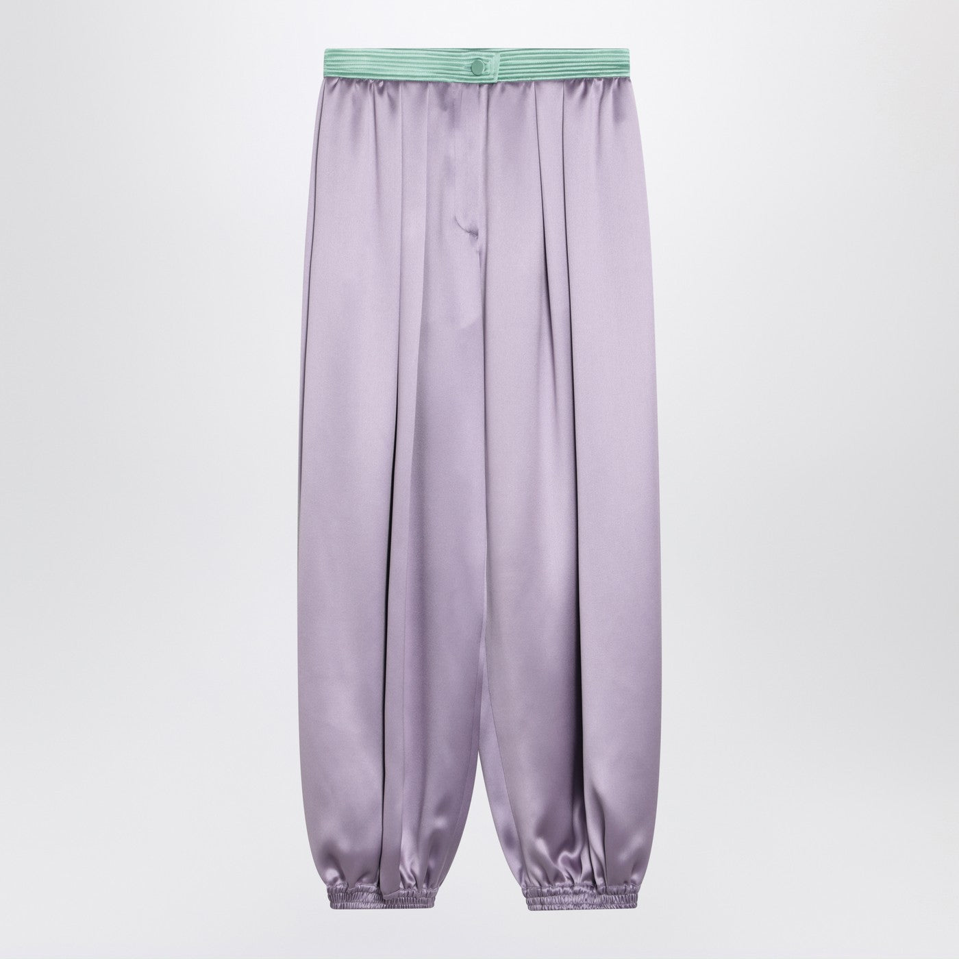 Valentino Wide Lilac Silk Pants Women VALENTINO