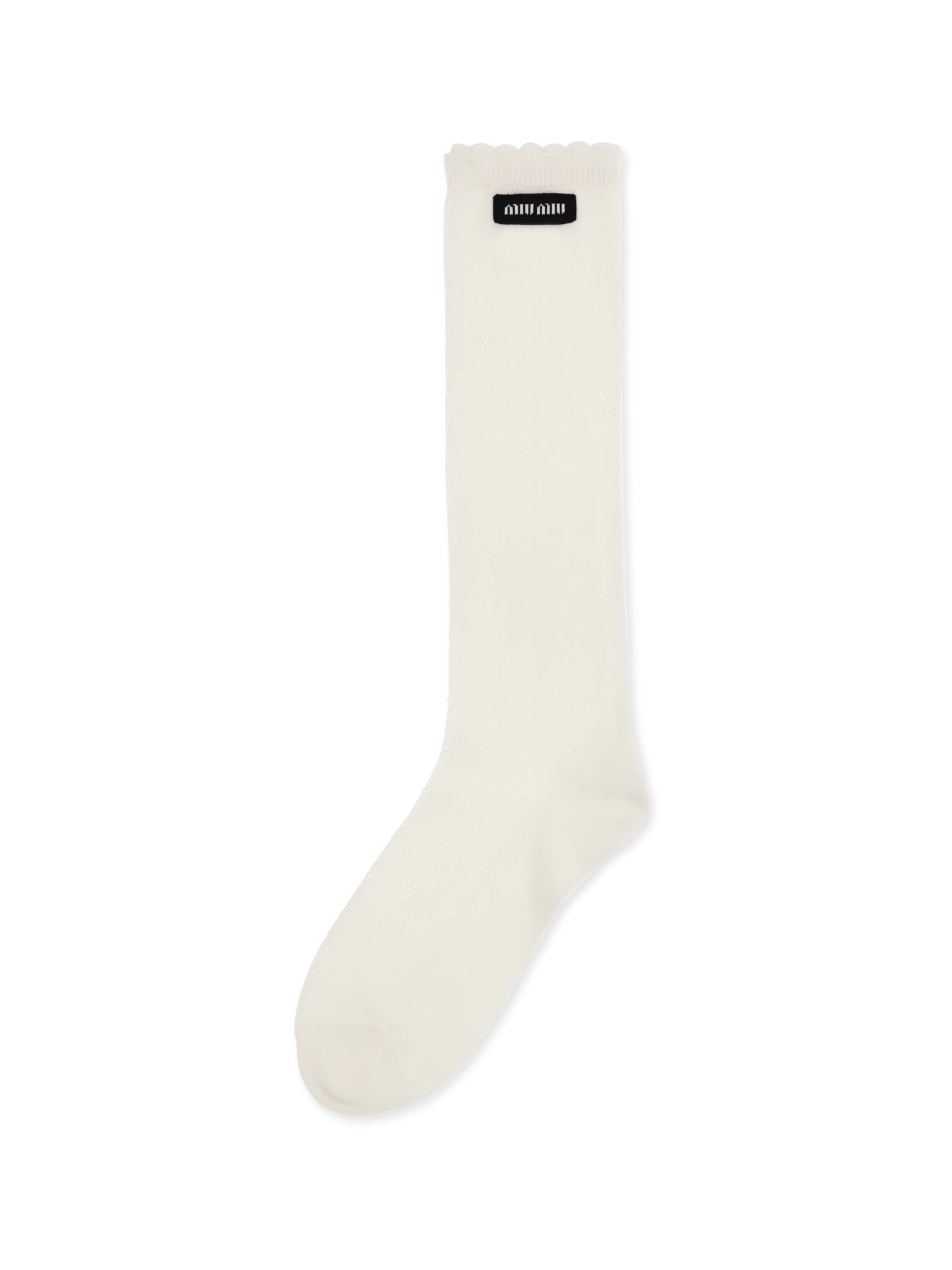 Miu Miu Women Cotton Pointelle Socks MIU MIU