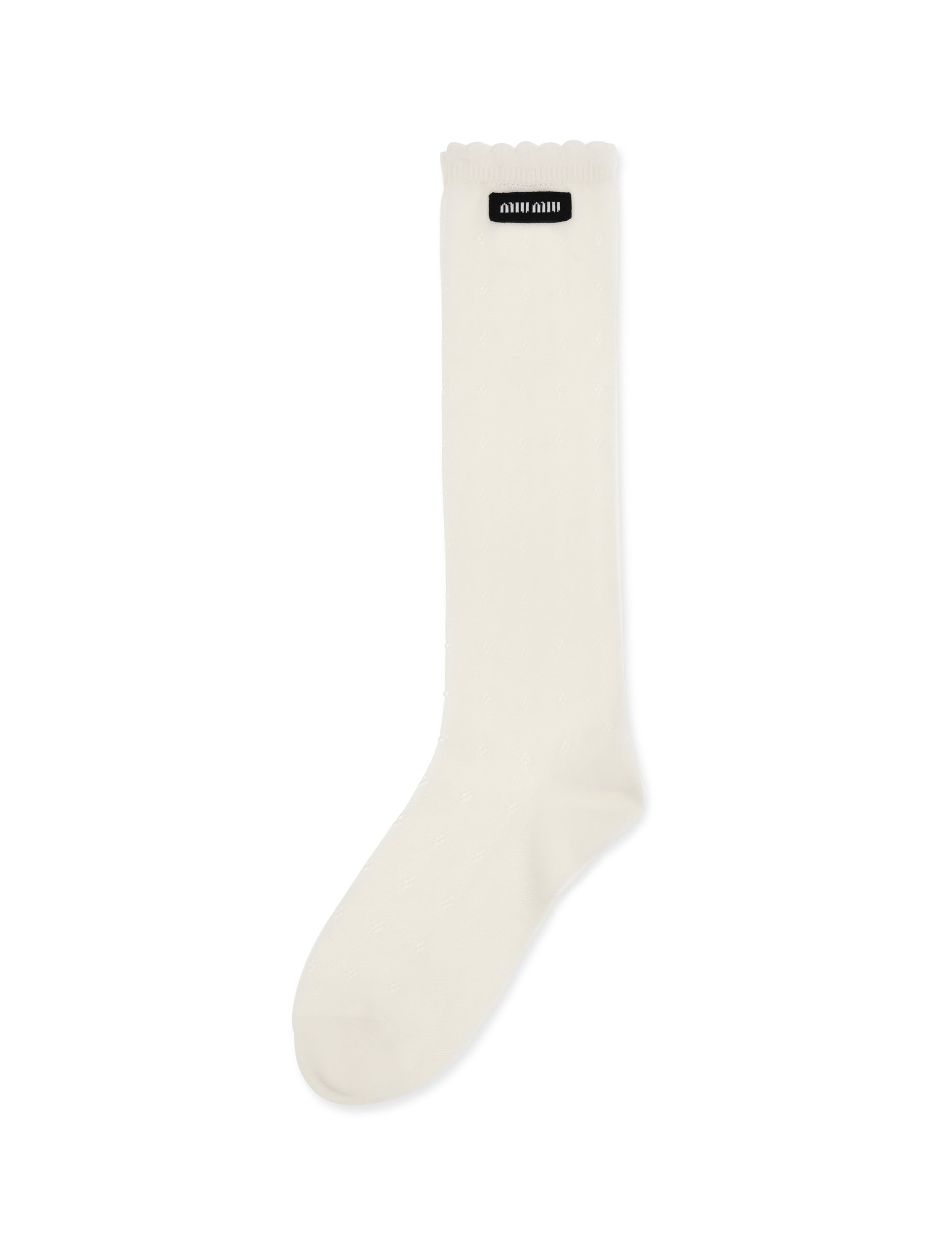 Miu Miu Women Cotton Pointelle Socks MIU MIU