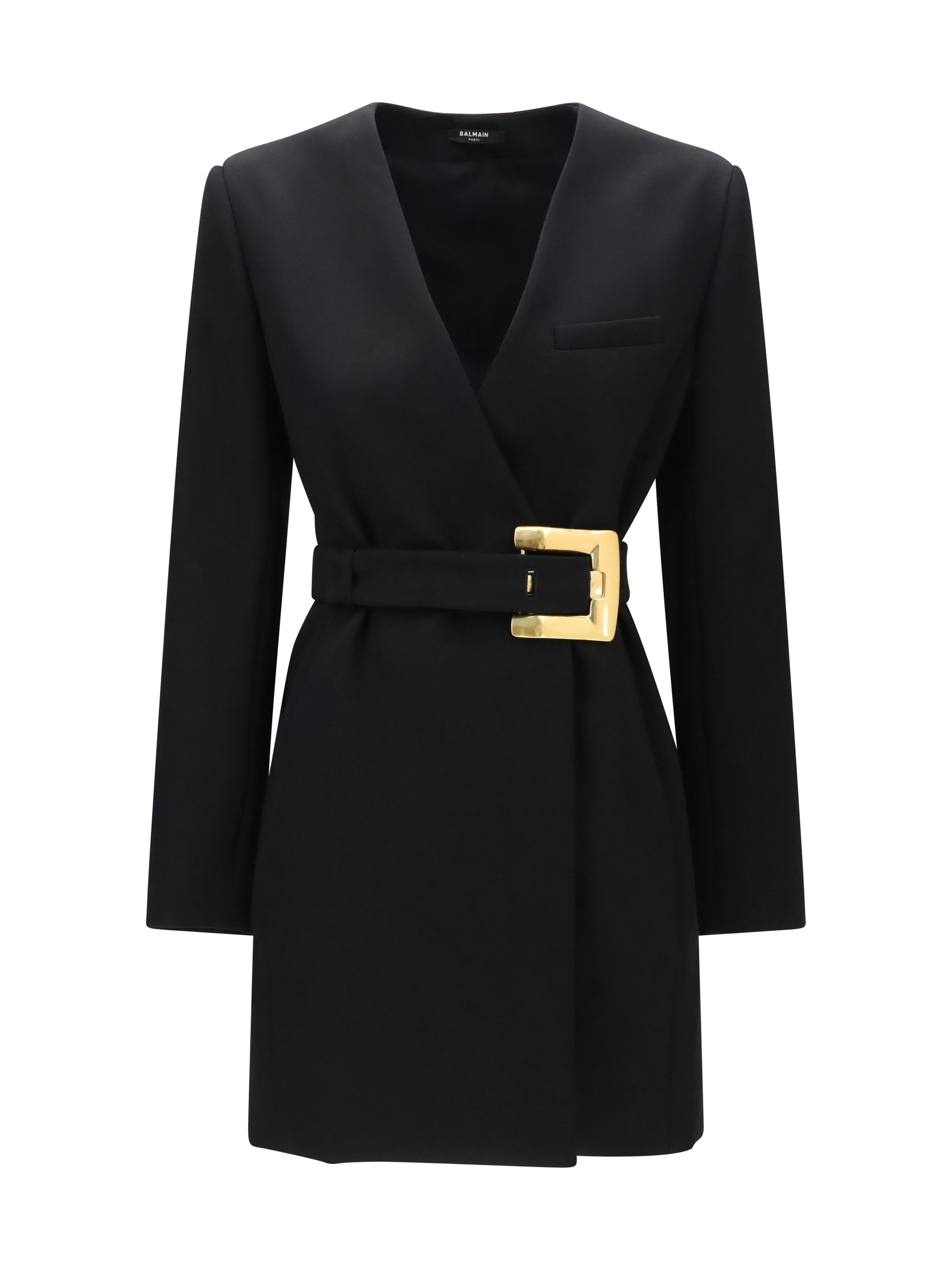 Balmain Women Grain De Poudre Blazer With Belt BALMAIN
