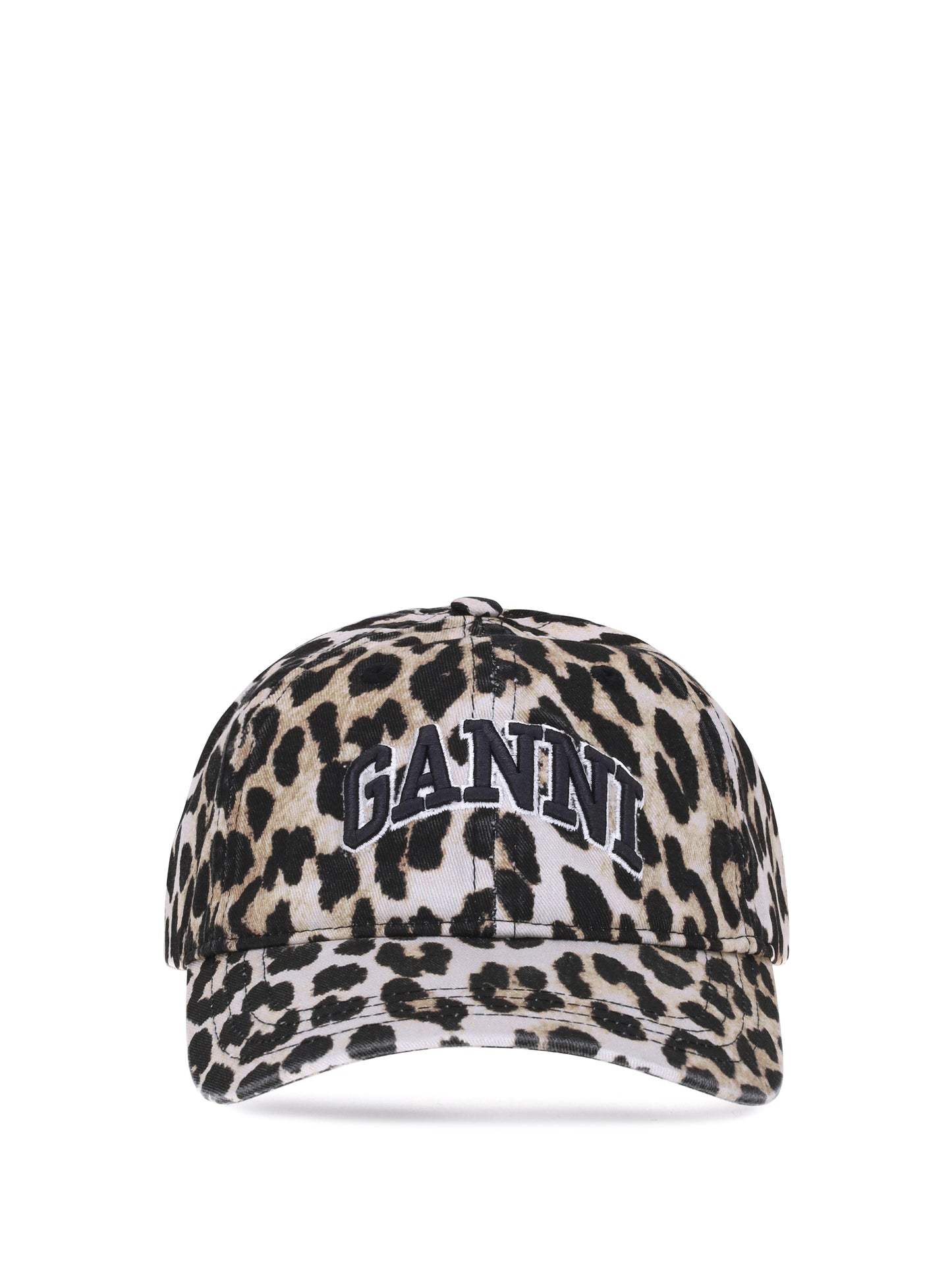 Ganni Women Leopard Baseball Hat GANNI