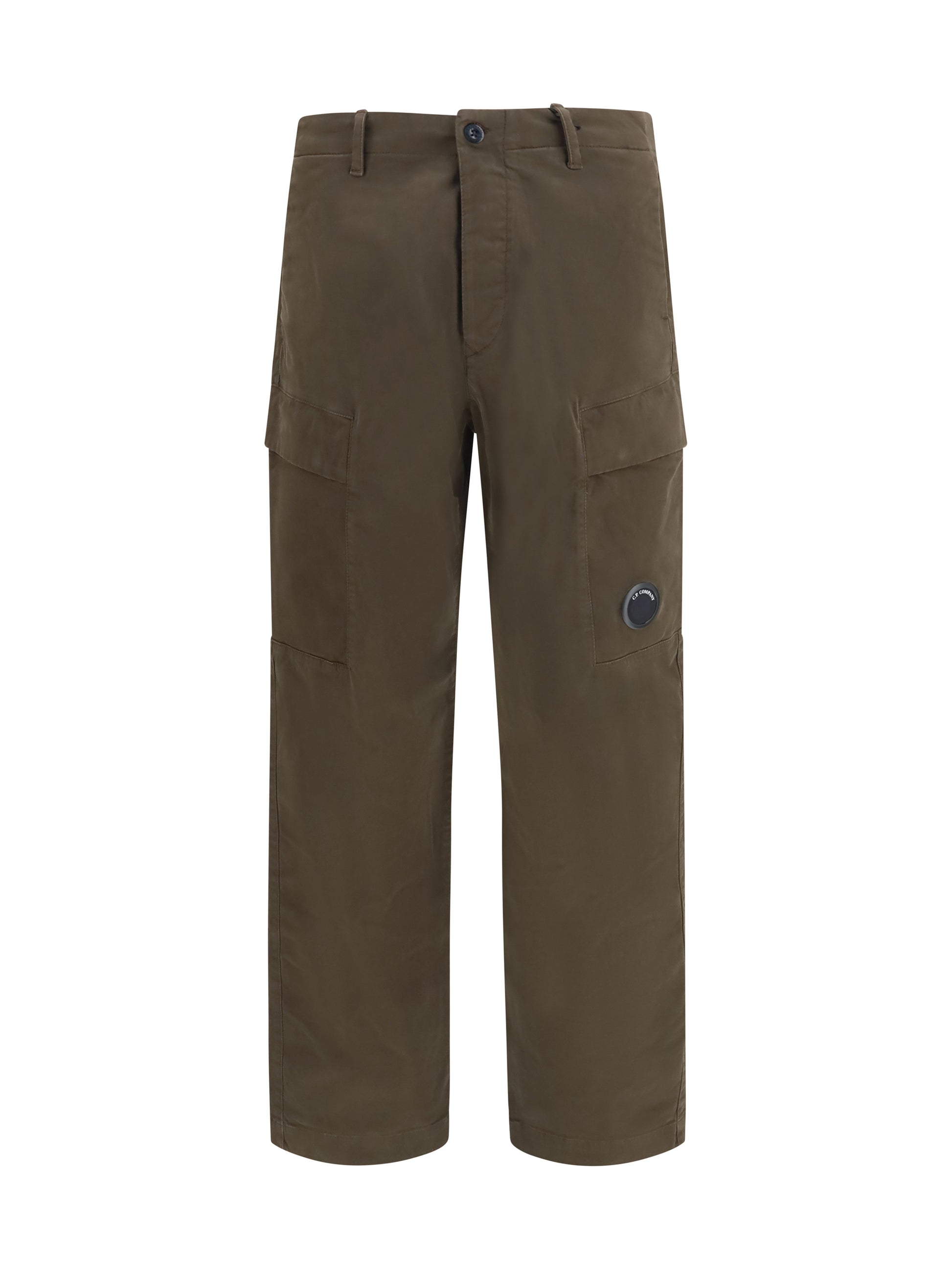 C.P. Company Men Stretch Cotton Satin Cargo Pants C.P. COMPANY