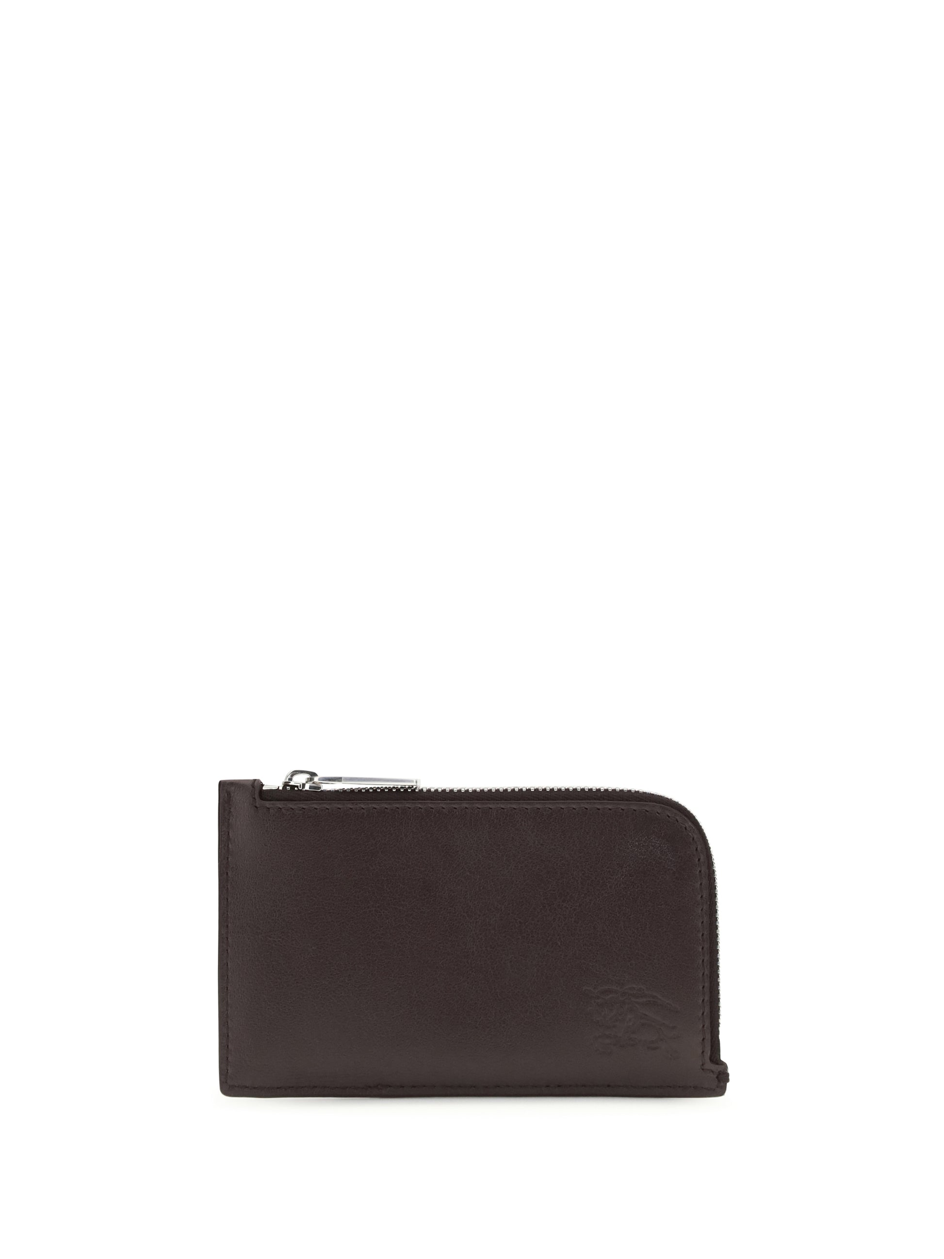 Burberry Men Check Zipped Card Holder BURBERRY