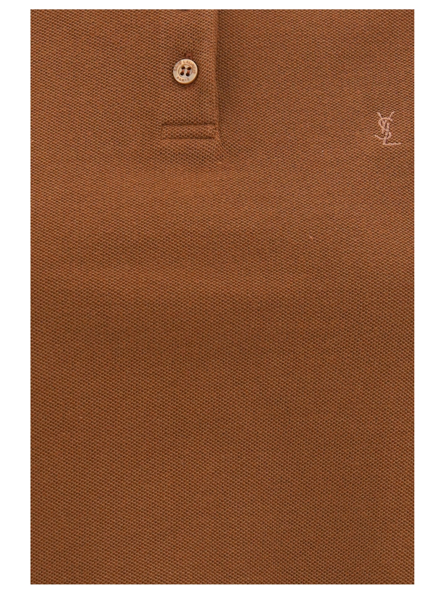 Saint Laurent Women Cassandre Short Cotton Piqué Polo Shirt SAINT LAURENT