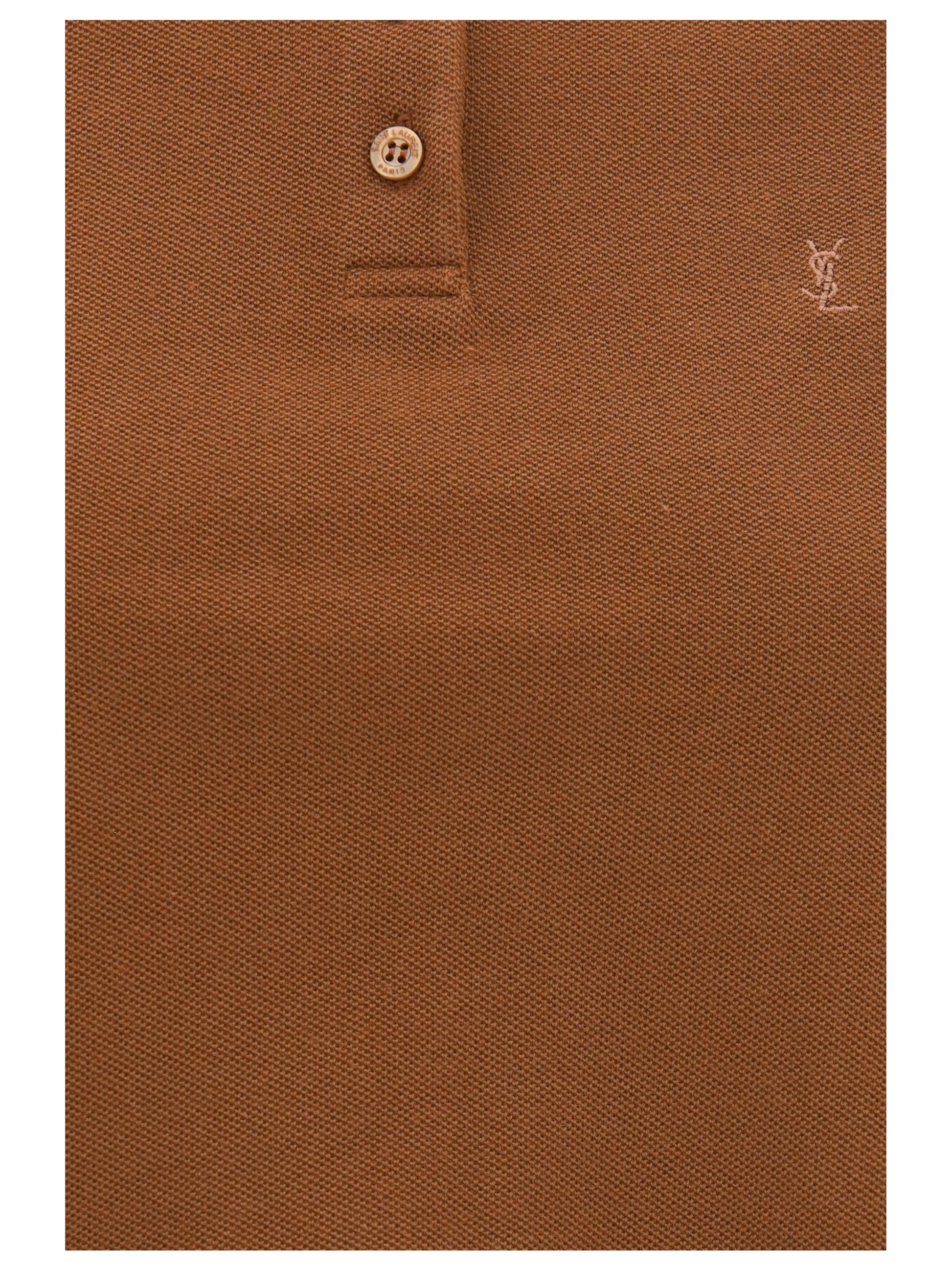 Saint Laurent Women Cassandre Short Cotton Piqué Polo Shirt SAINT LAURENT