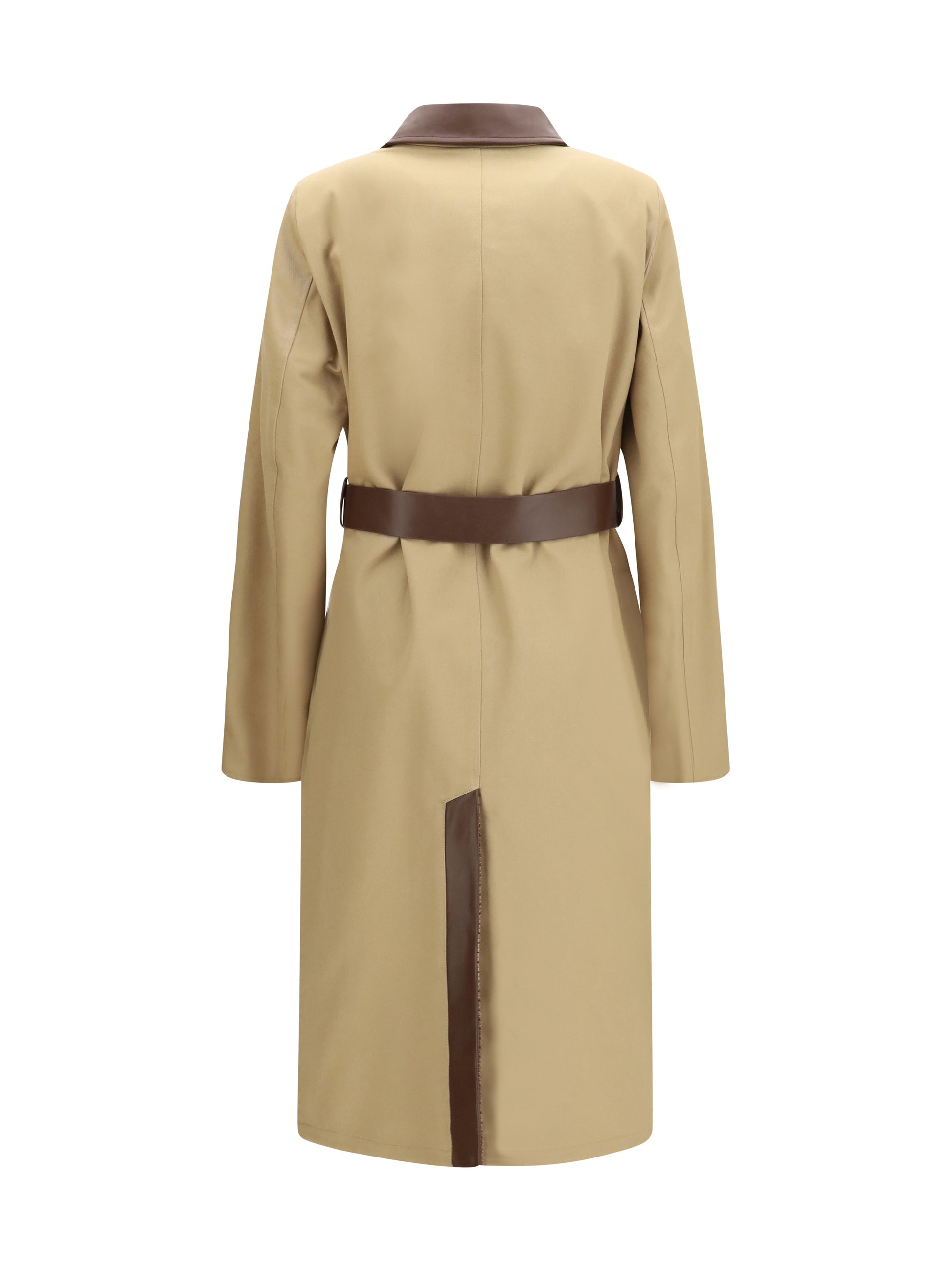 Jacob Cohen Women Reversible Cotton Gabardine And Cashmere Pied-De-Poule Trench Coat JACOB COHEN