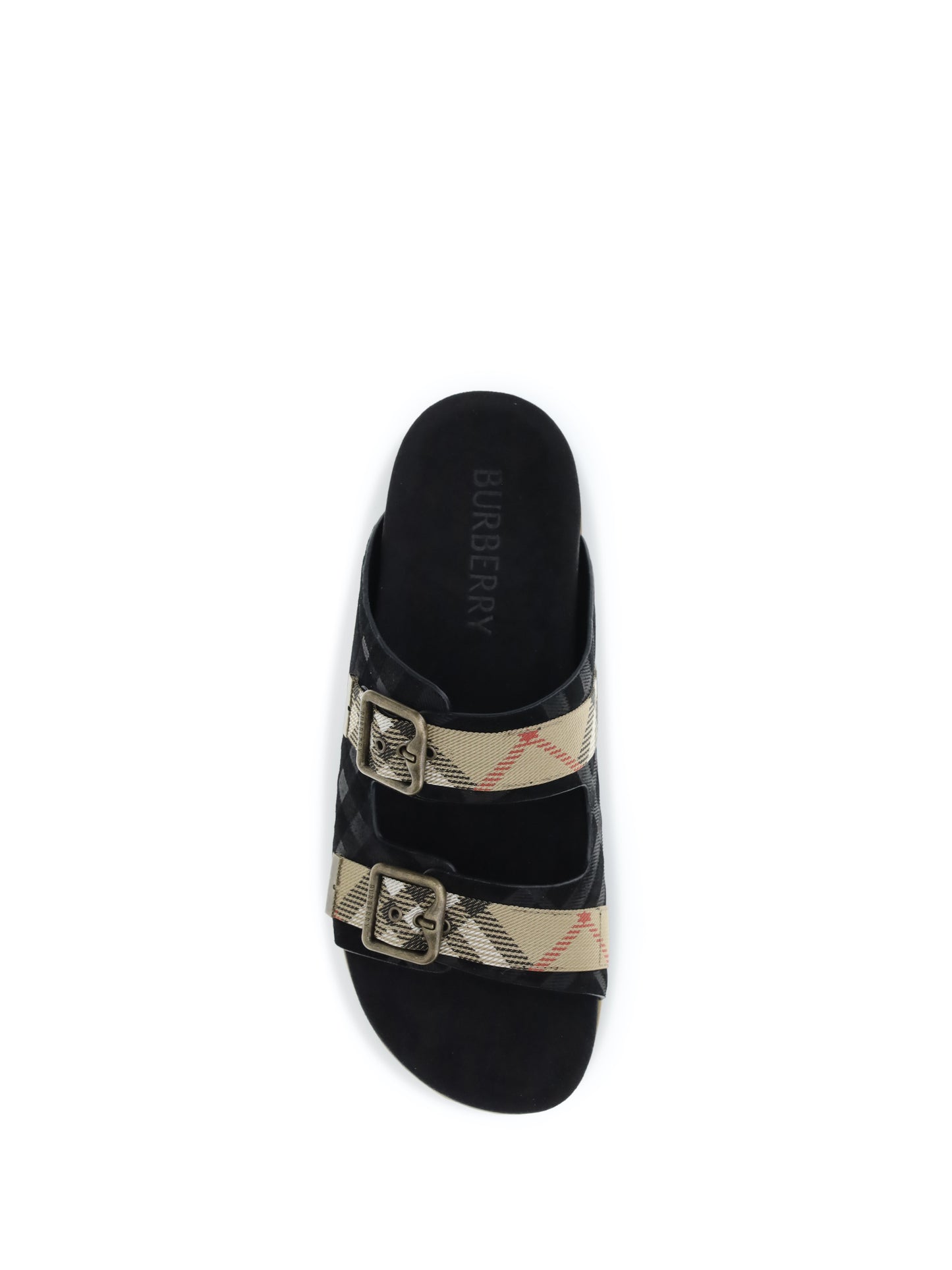 Burberry Men Check Suede Urchin Sandals BURBERRY