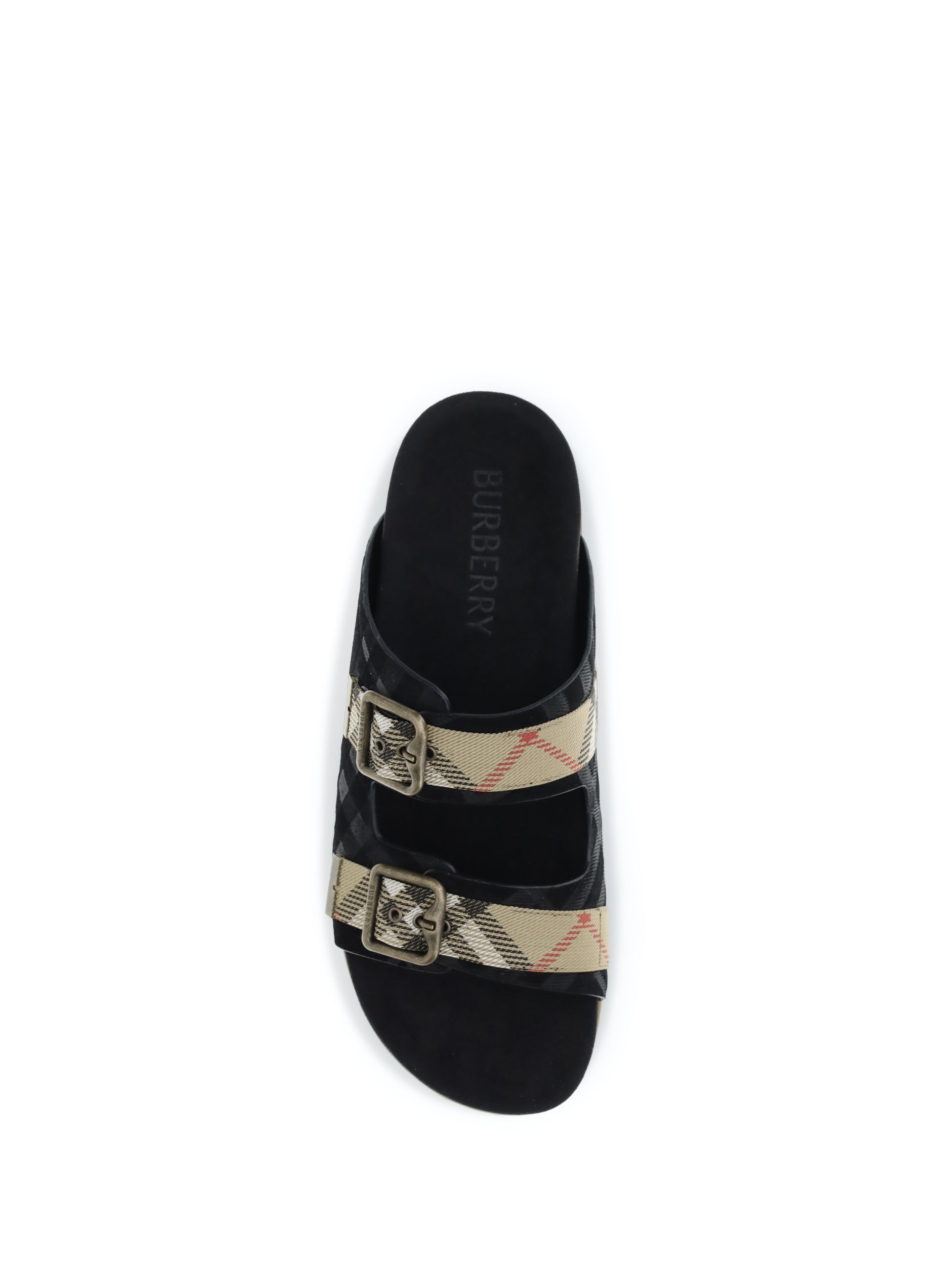 Burberry Men Check Suede Urchin Sandals BURBERRY