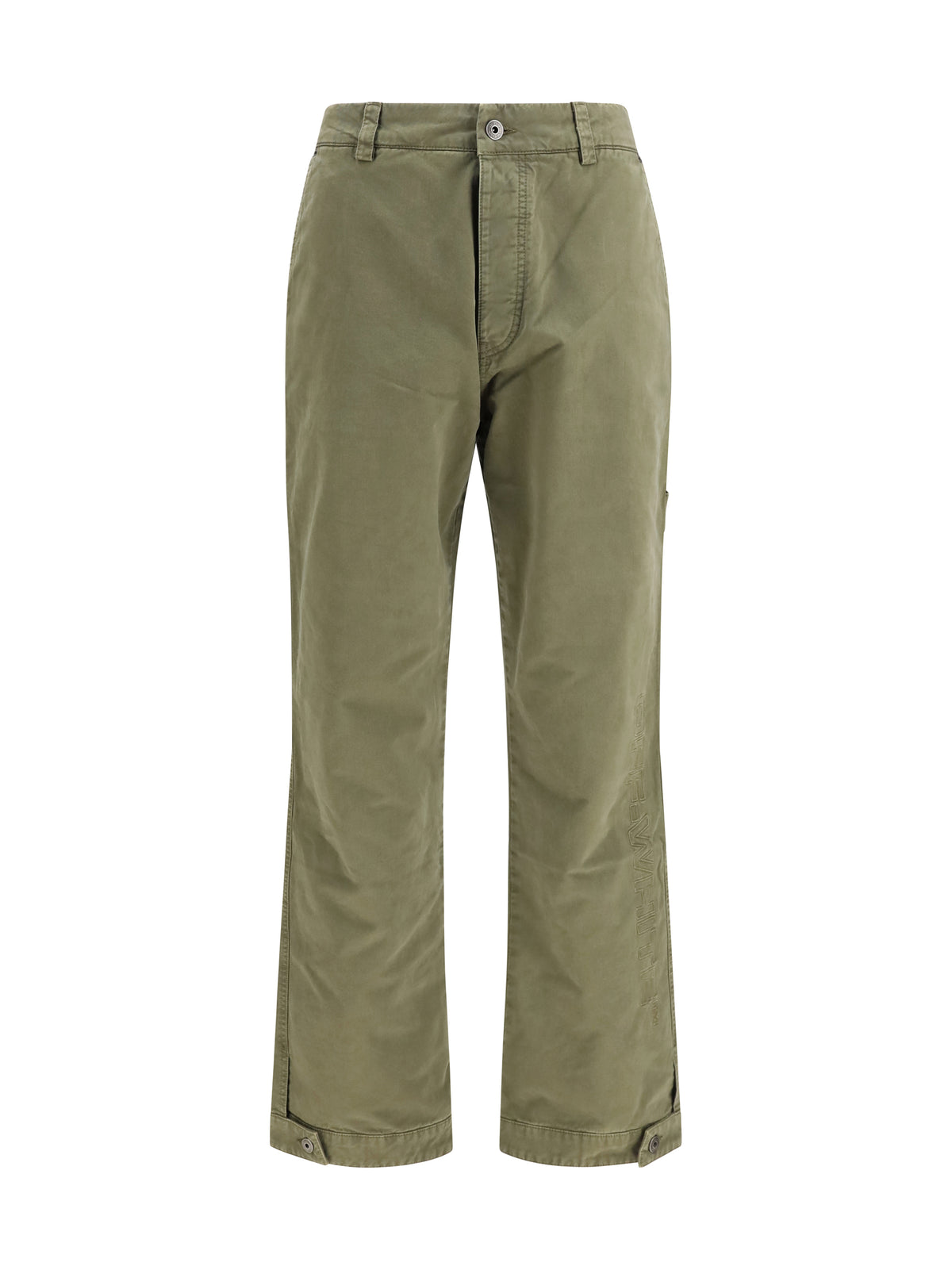 Off-White Men Racing Staff Cotton Gabardine Pants OFF-WHITE