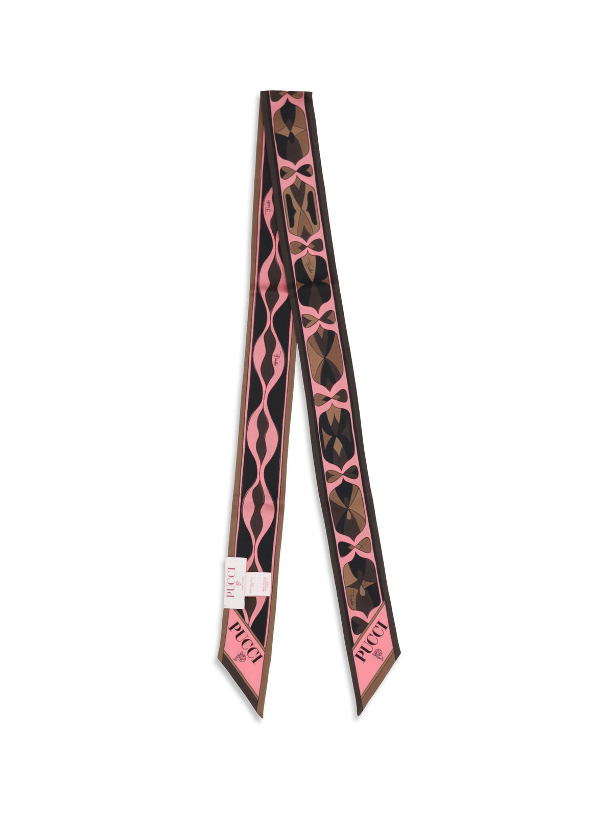 Pucci Women Silk Twill Bandeau Scarf With Mixed Prints PUCCI