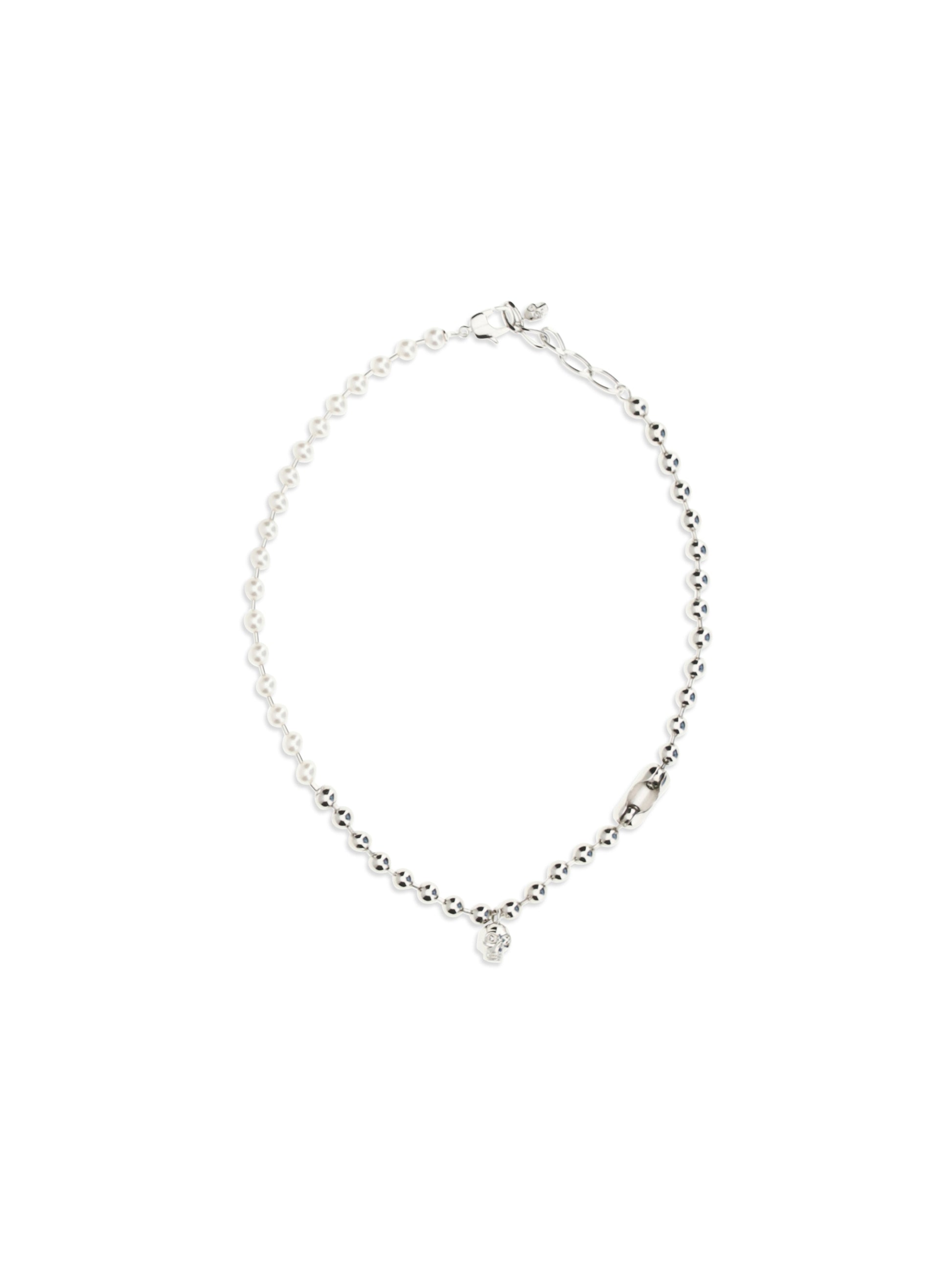 Alexander Mcqueen Men Pearl Skull Necklace ALEXANDER MCQUEEN