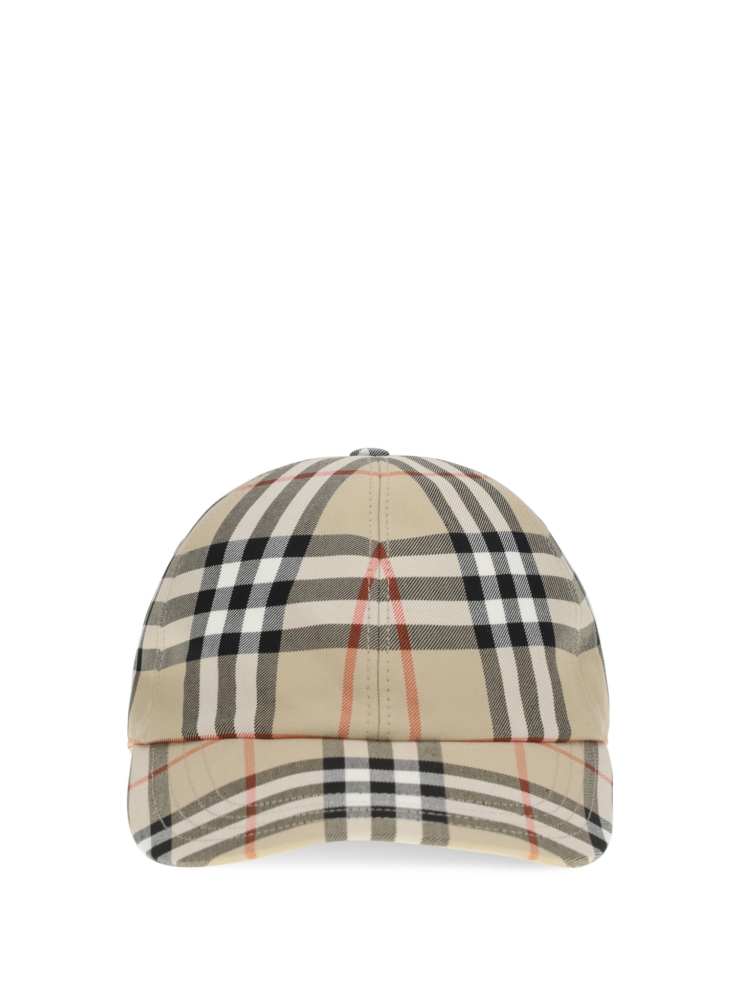 Burberry Men Check Cotton Baseball Cap BURBERRY