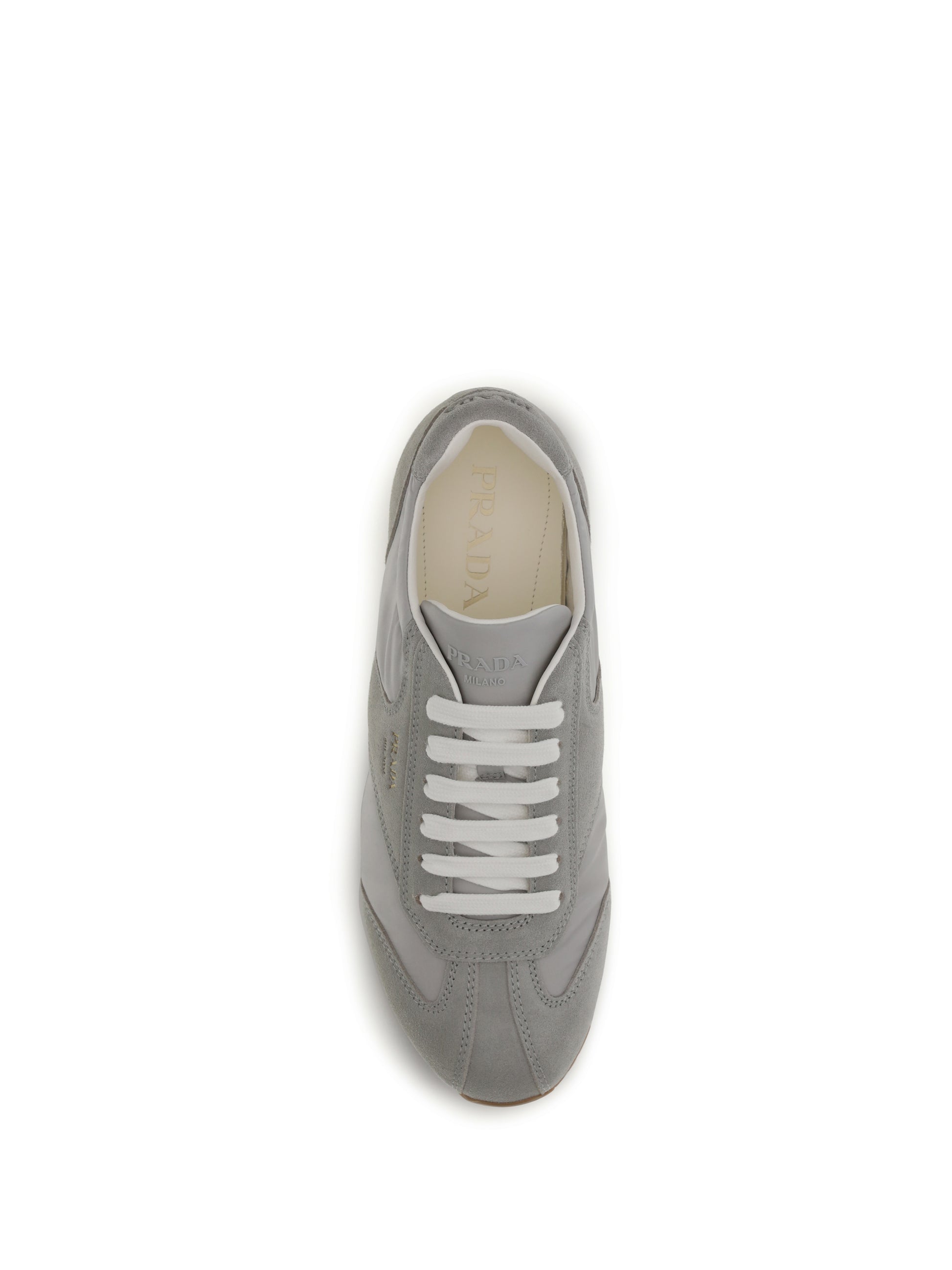 Prada Men Suede And Fabric Sneakers PRADA