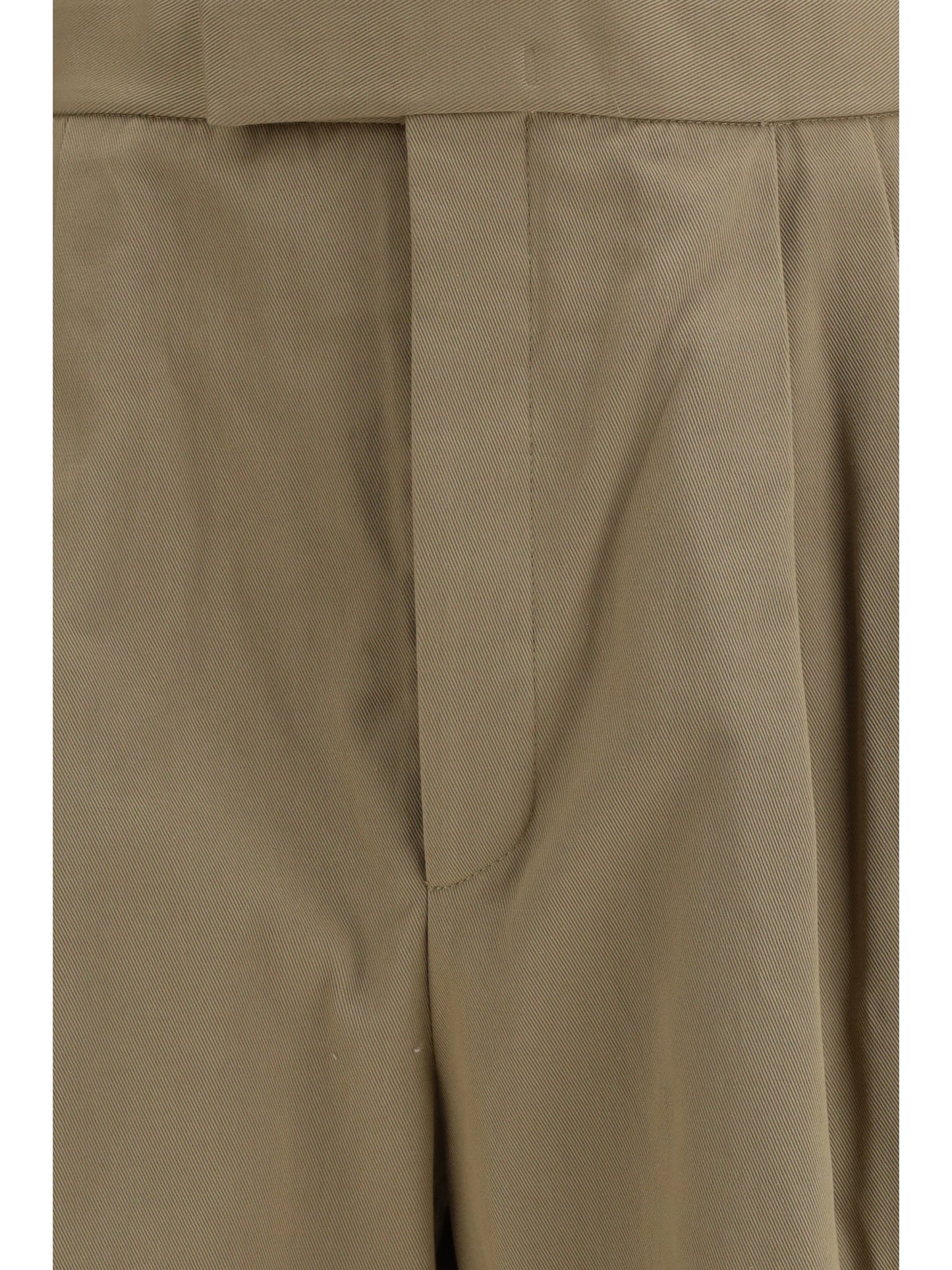 Thom Browne Men Cotton Gabardine Pants With Double Pleats THOM BROWNE