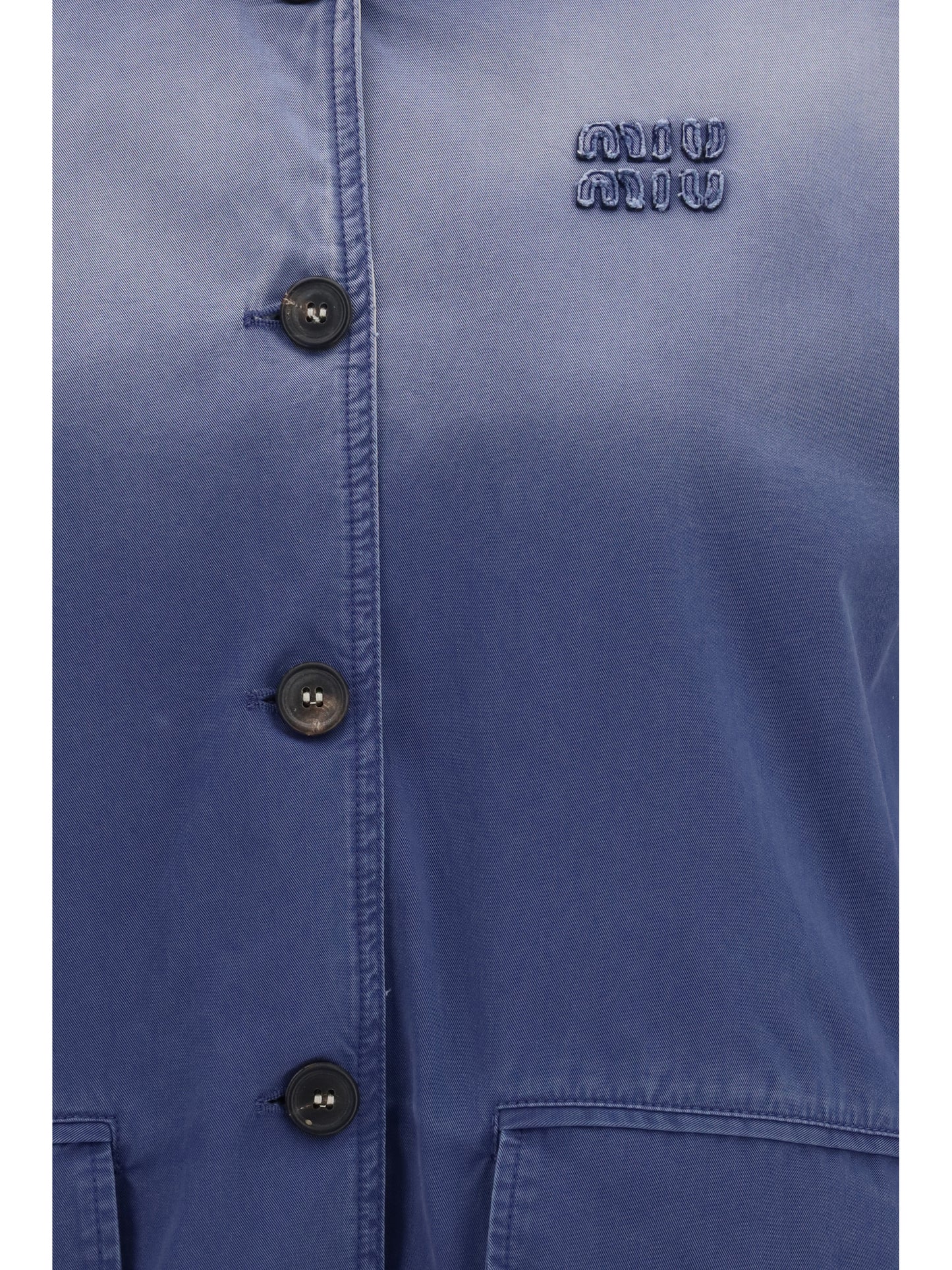 Miu Miu Women Old Washed Twill Jacket MIU MIU