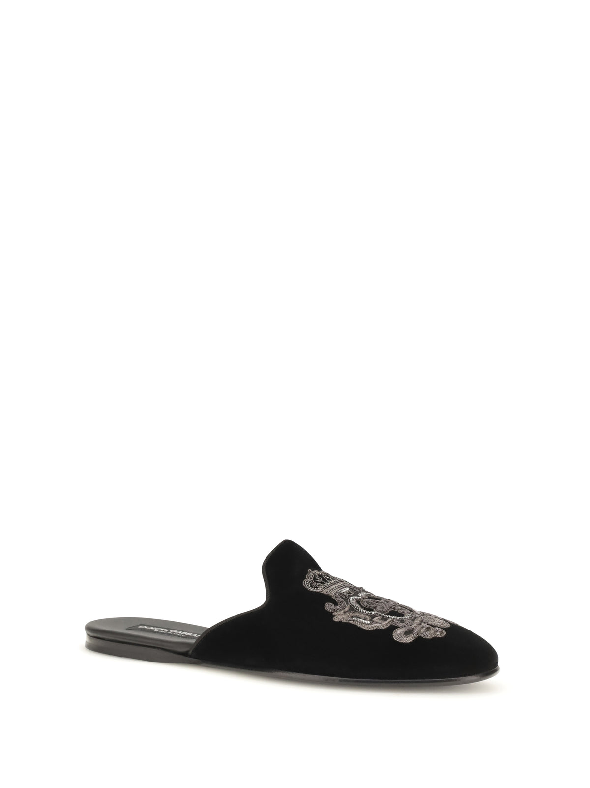 Dolce & Gabbana Men Velvet Slippers DOLCE & GABBANA