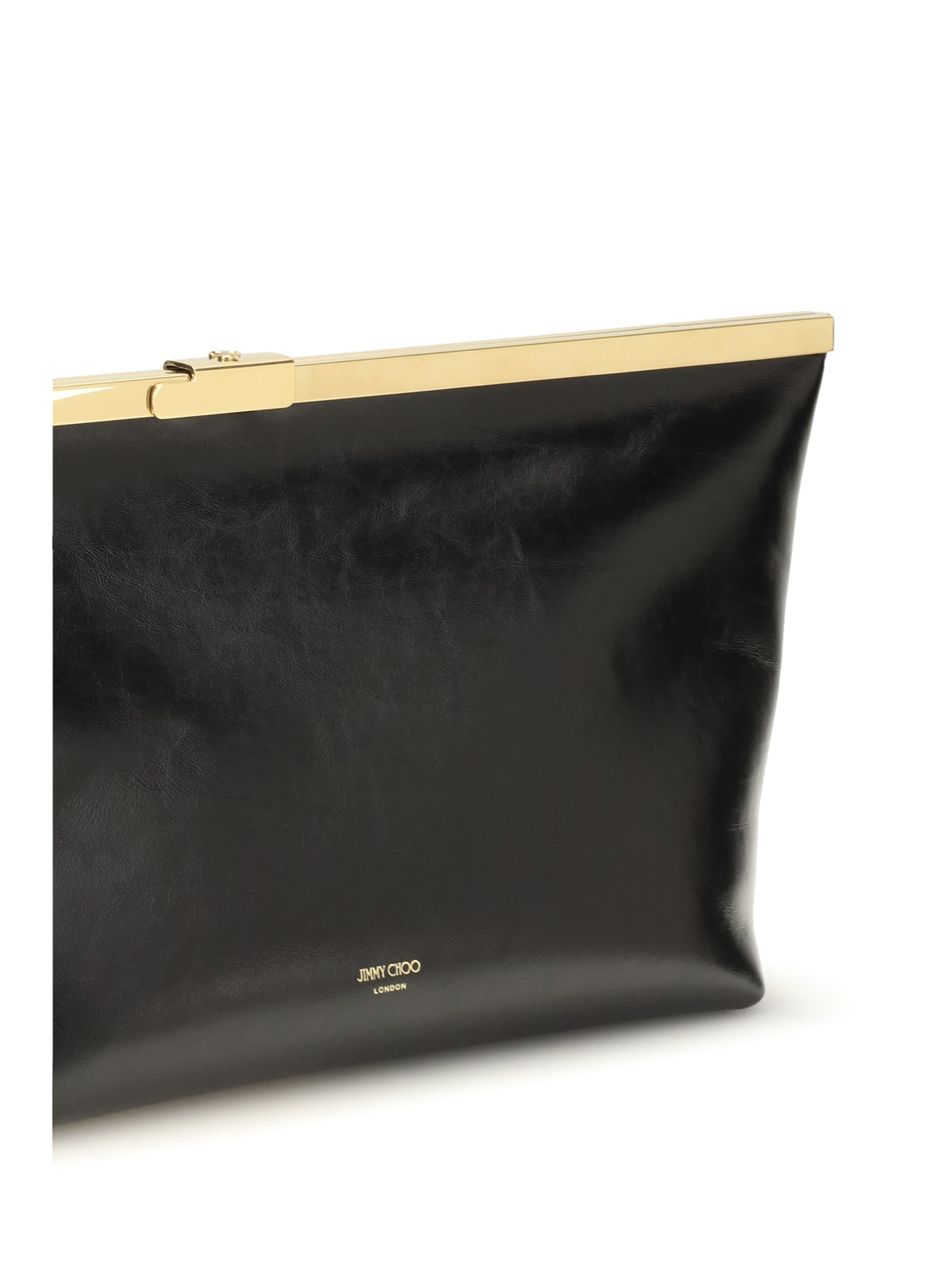 Jimmy Choo Women Large Ganache Biker Leather Clutch JIMMY CHOO