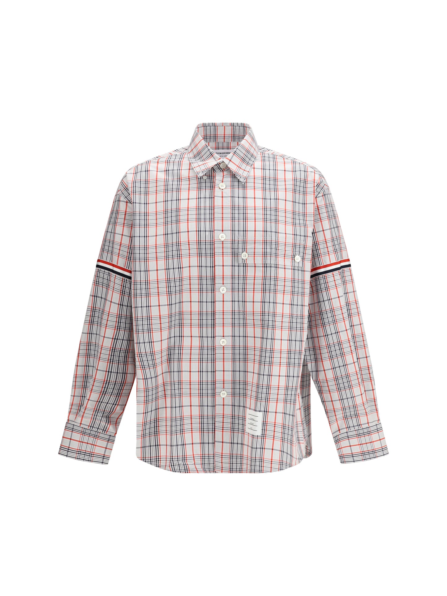 Thom Browne Men Check Shirt With Tartan Pattern THOM BROWNE