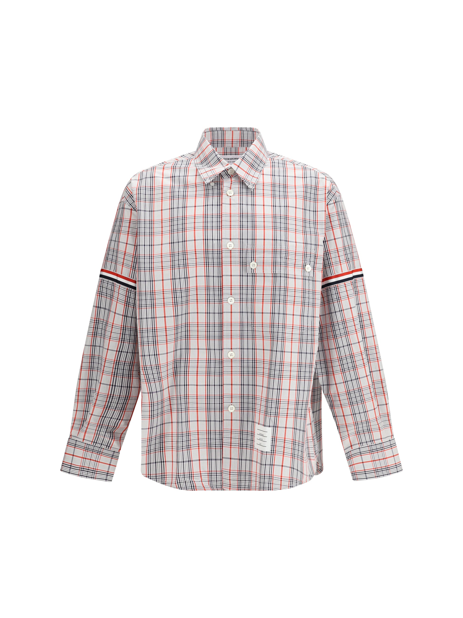 Thom Browne Men Check Shirt With Tartan Pattern THOM BROWNE