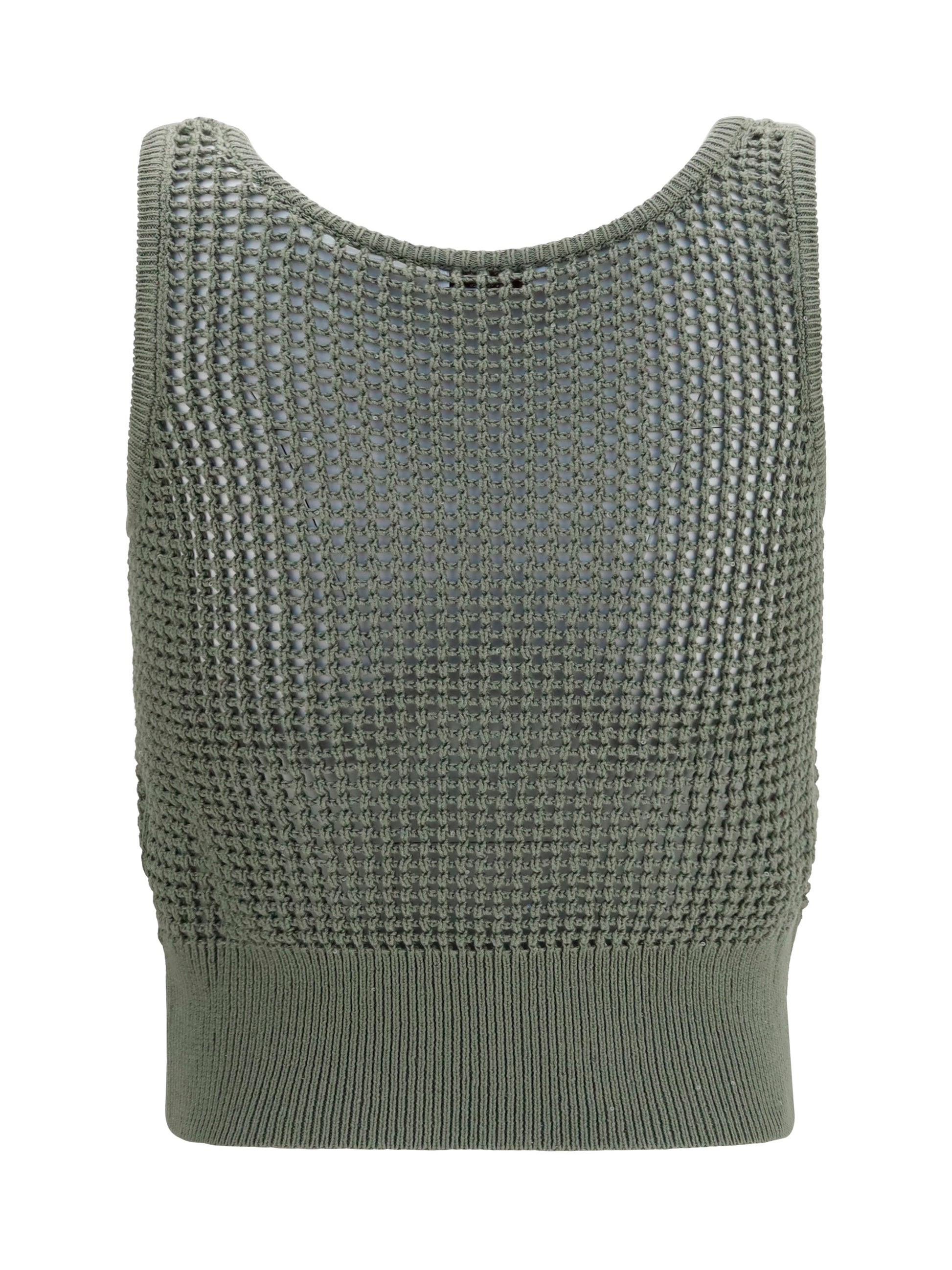 Brunello Cucinelli Women Perforated Sequin Tank Top BRUNELLO CUCINELLI