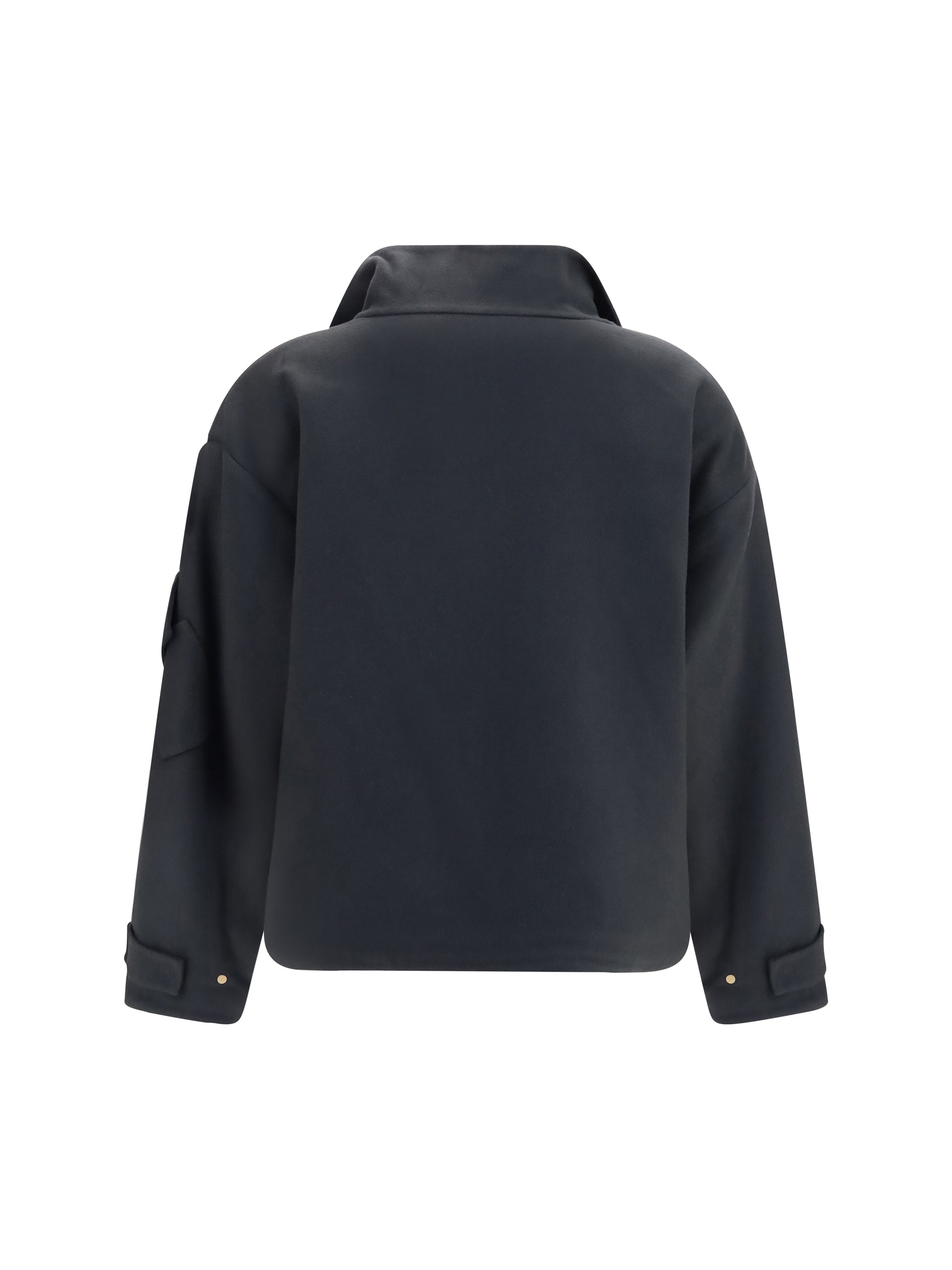 Giorgio Armani Women Coat Caban In Double Cashmere Blouson With High Collar GIORGIO ARMANI