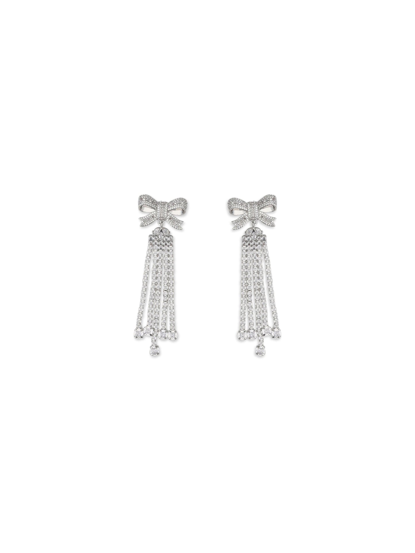 Self-Portrait Women Crystal Bow Drop Earrings SELF-PORTRAIT