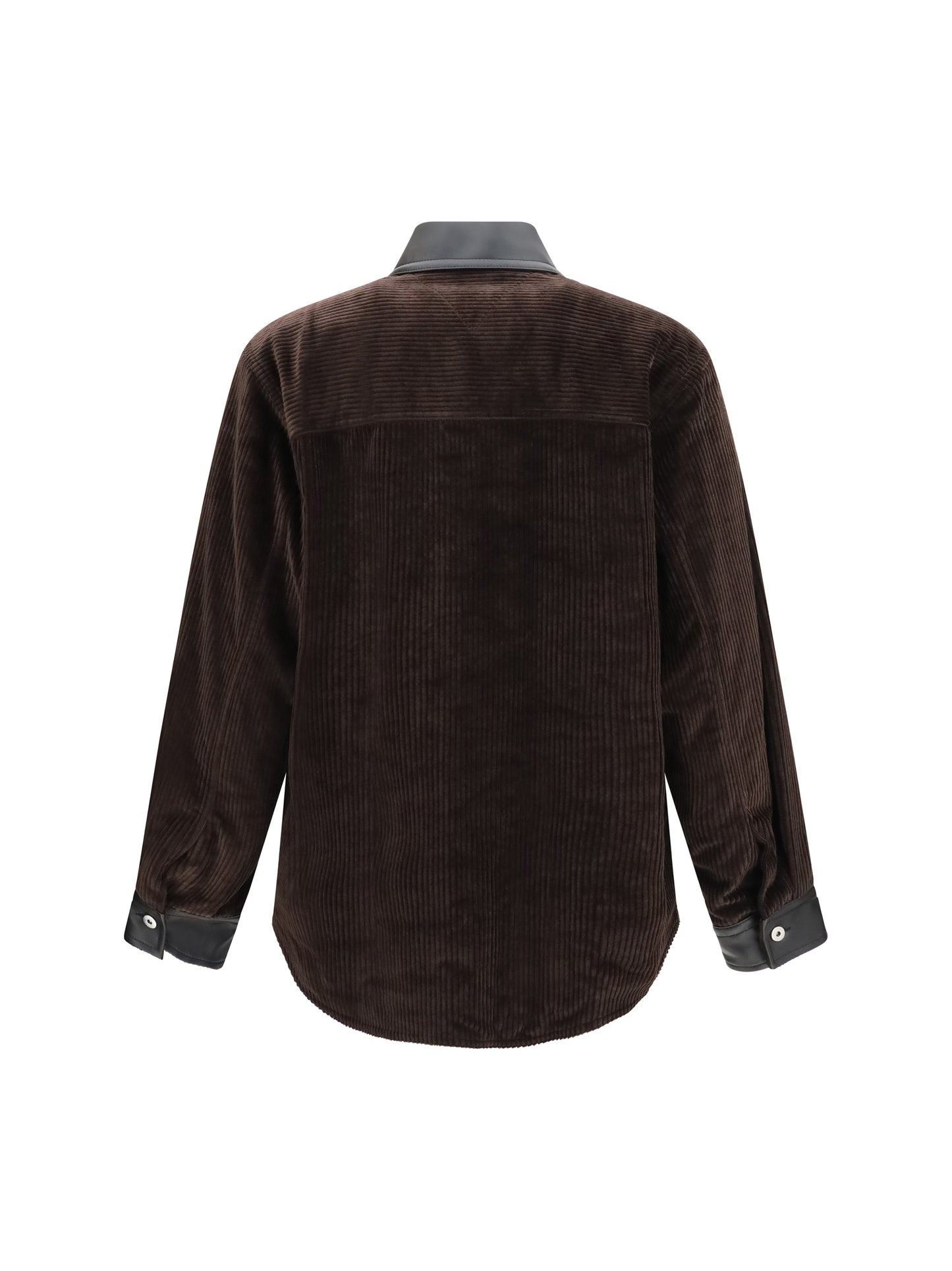 Bottega Veneta Men Corduroy Jacket With Leather Collar BOTTEGA VENETA