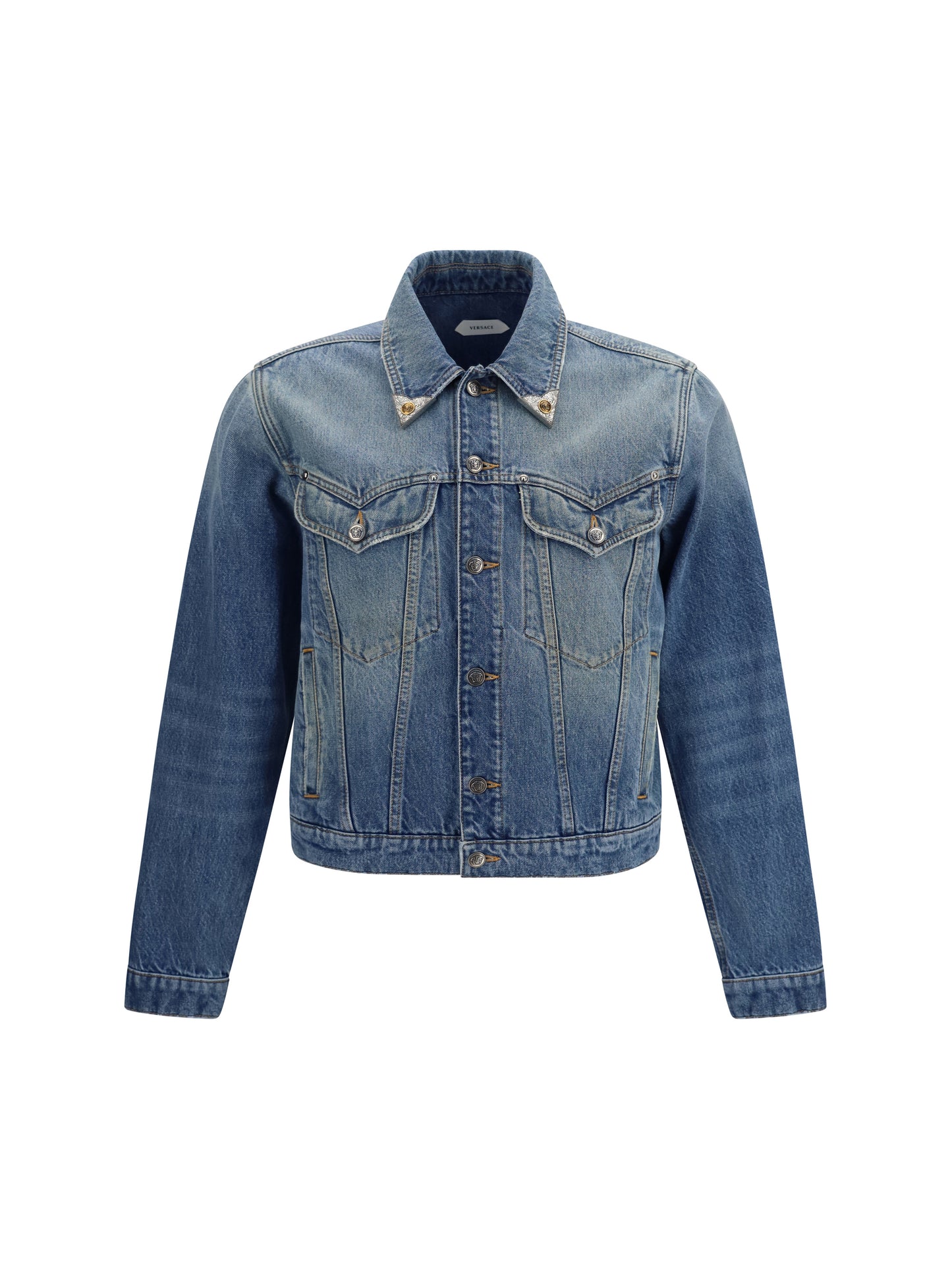 Versace Men Stonewashed Denim Jacket VERSACE
