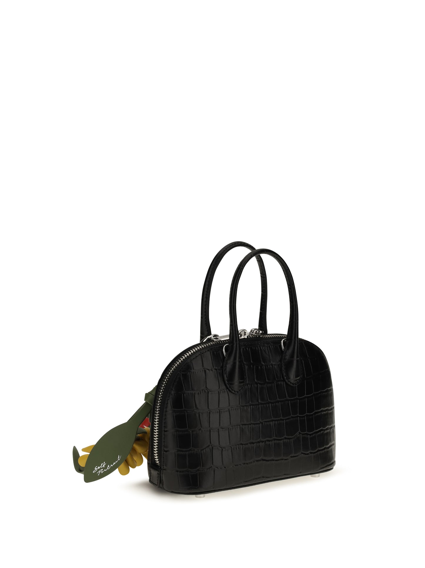 Self-Portrait Women Toast Crocodile-Effect Leather Handbag SELF-PORTRAIT