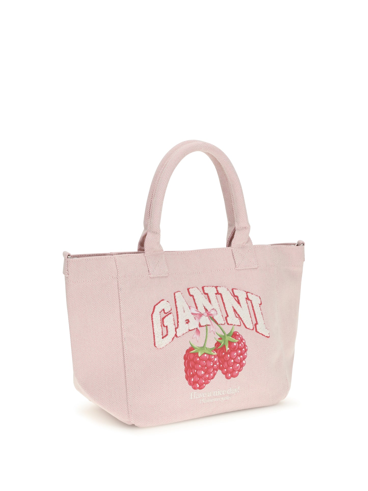 Ganni Women Small Easy Shopper Raspberry Print GANNI