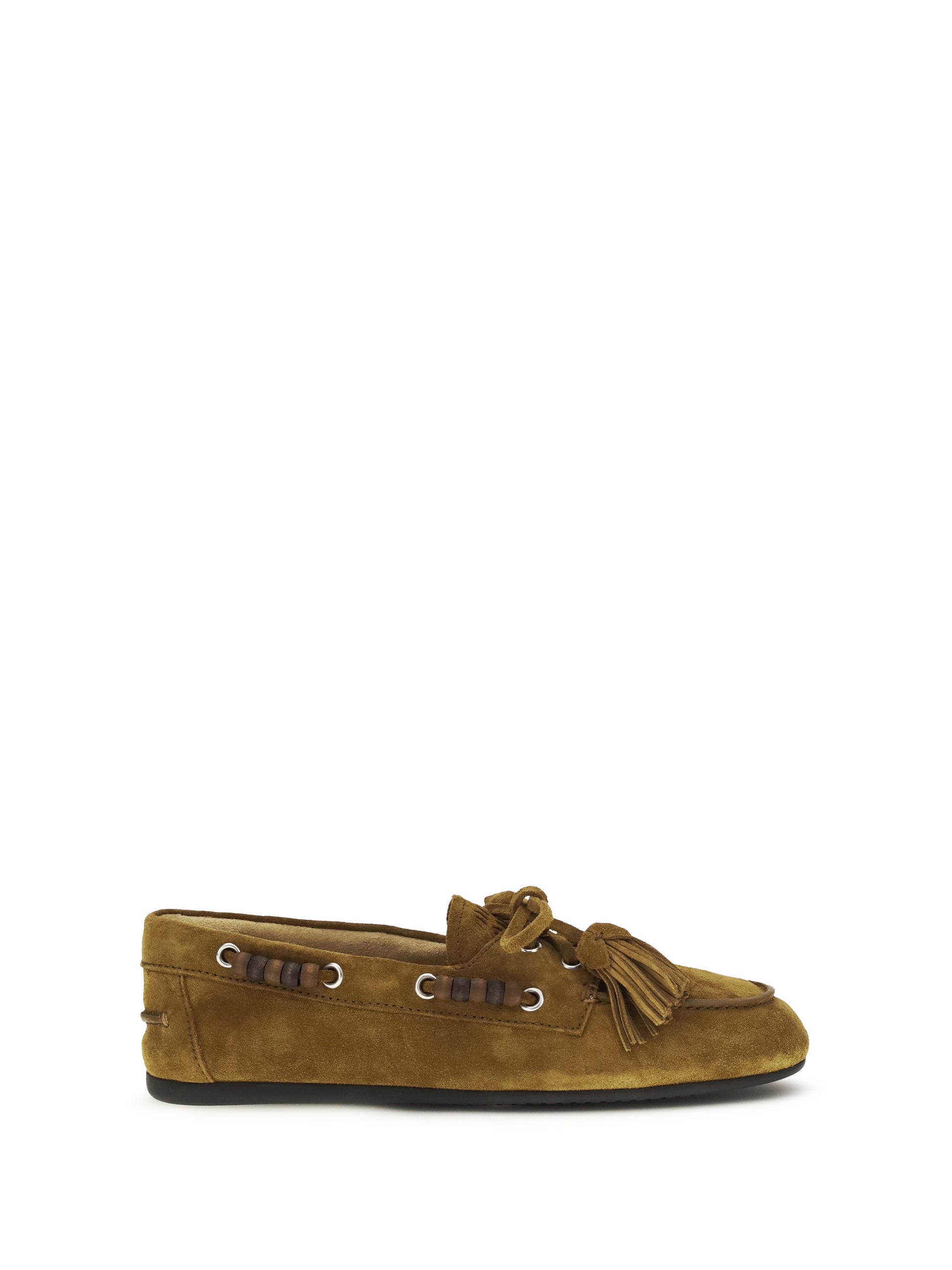 Miu Miu Women Boat Suede Loafers MIU MIU