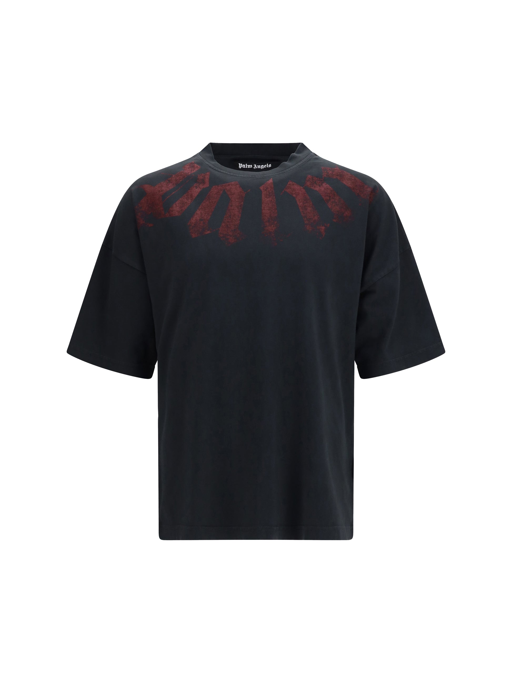 Palm Angels Men Big Neck Logo T-Shirt PALM ANGELS