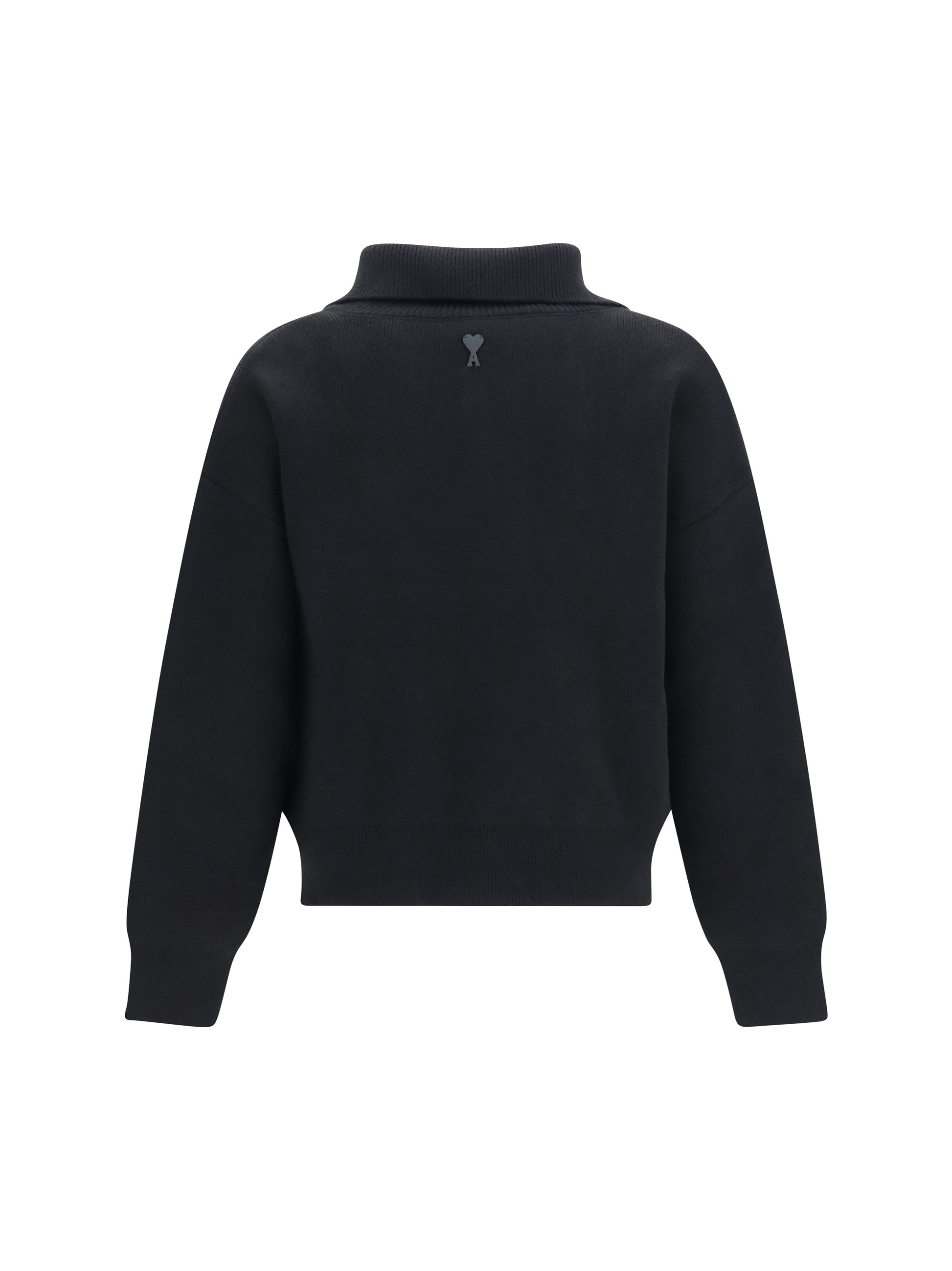 Ami Paris Men High-Neck Buttoned Sweater AMI PARIS