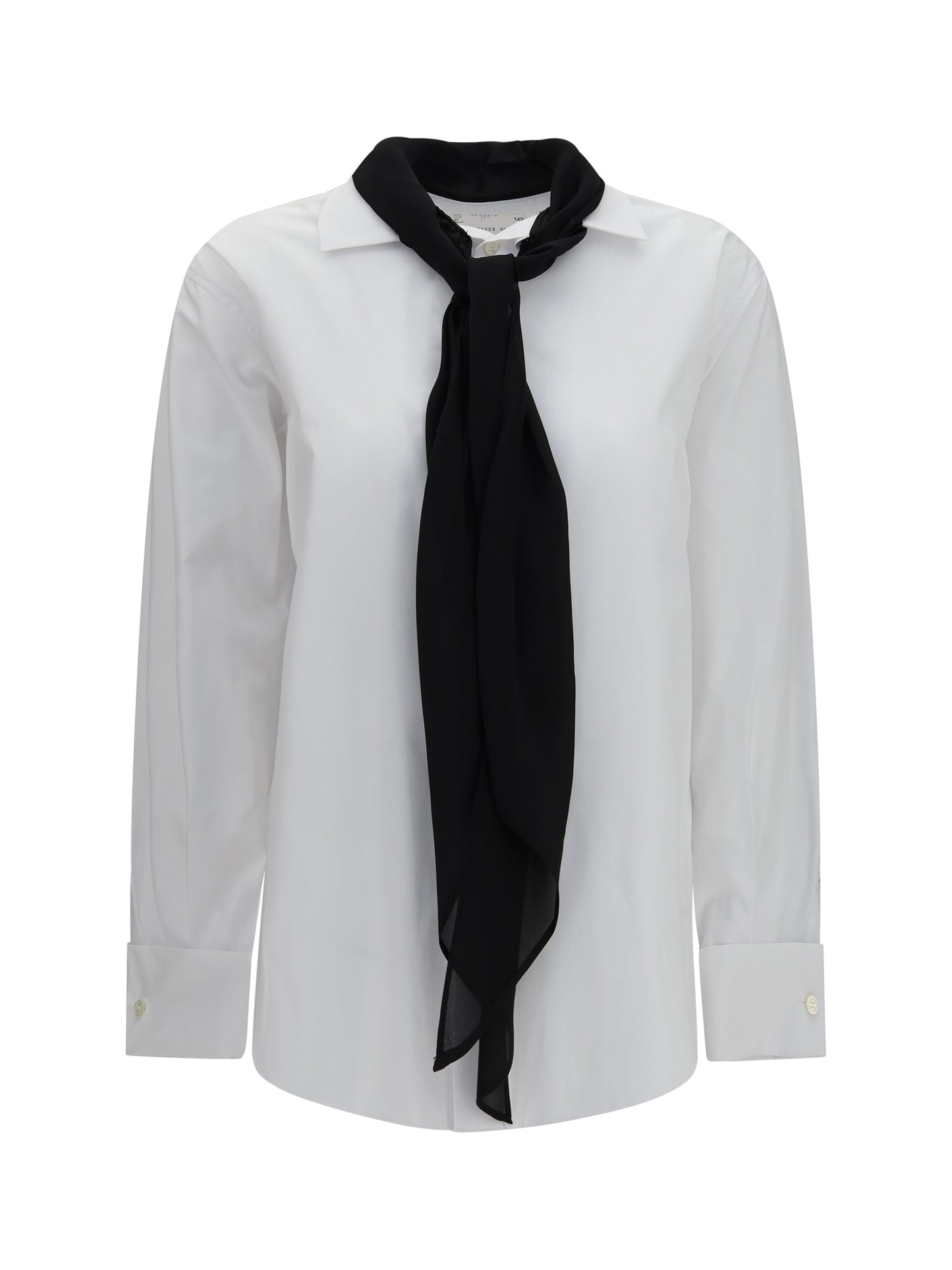 Sacai Women Cotton Poplin Scarf Shirt SACAI