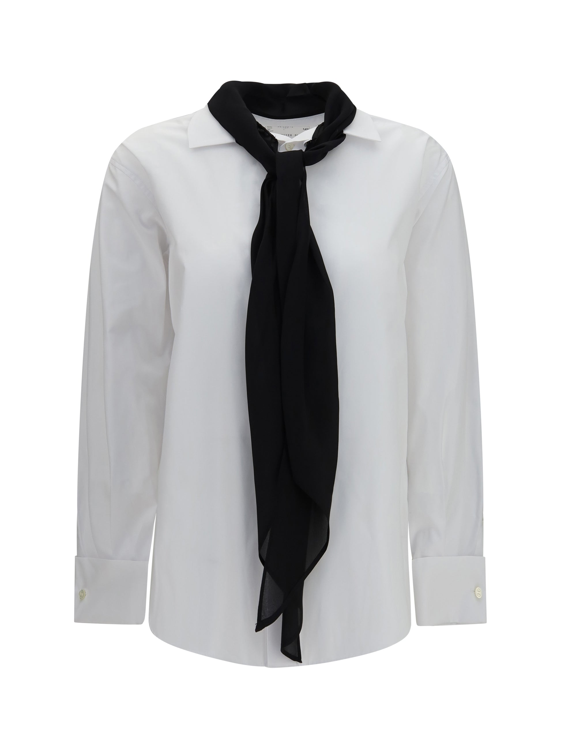 Sacai Women Cotton Poplin Scarf Shirt SACAI