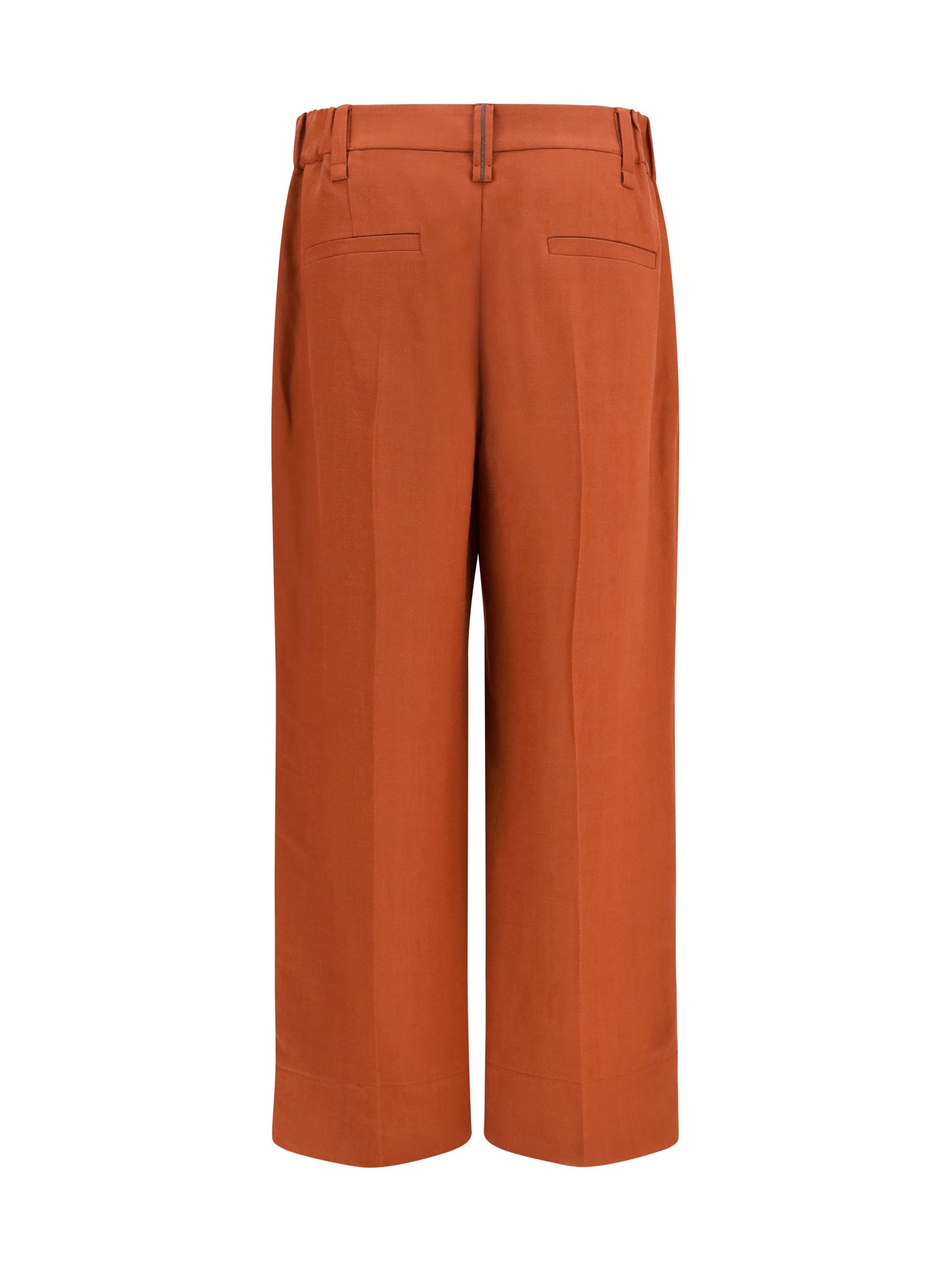 Brunello Cucinelli Women Cigarette Pants In Fluid Viscose And Linen Twill BRUNELLO CUCINELLI