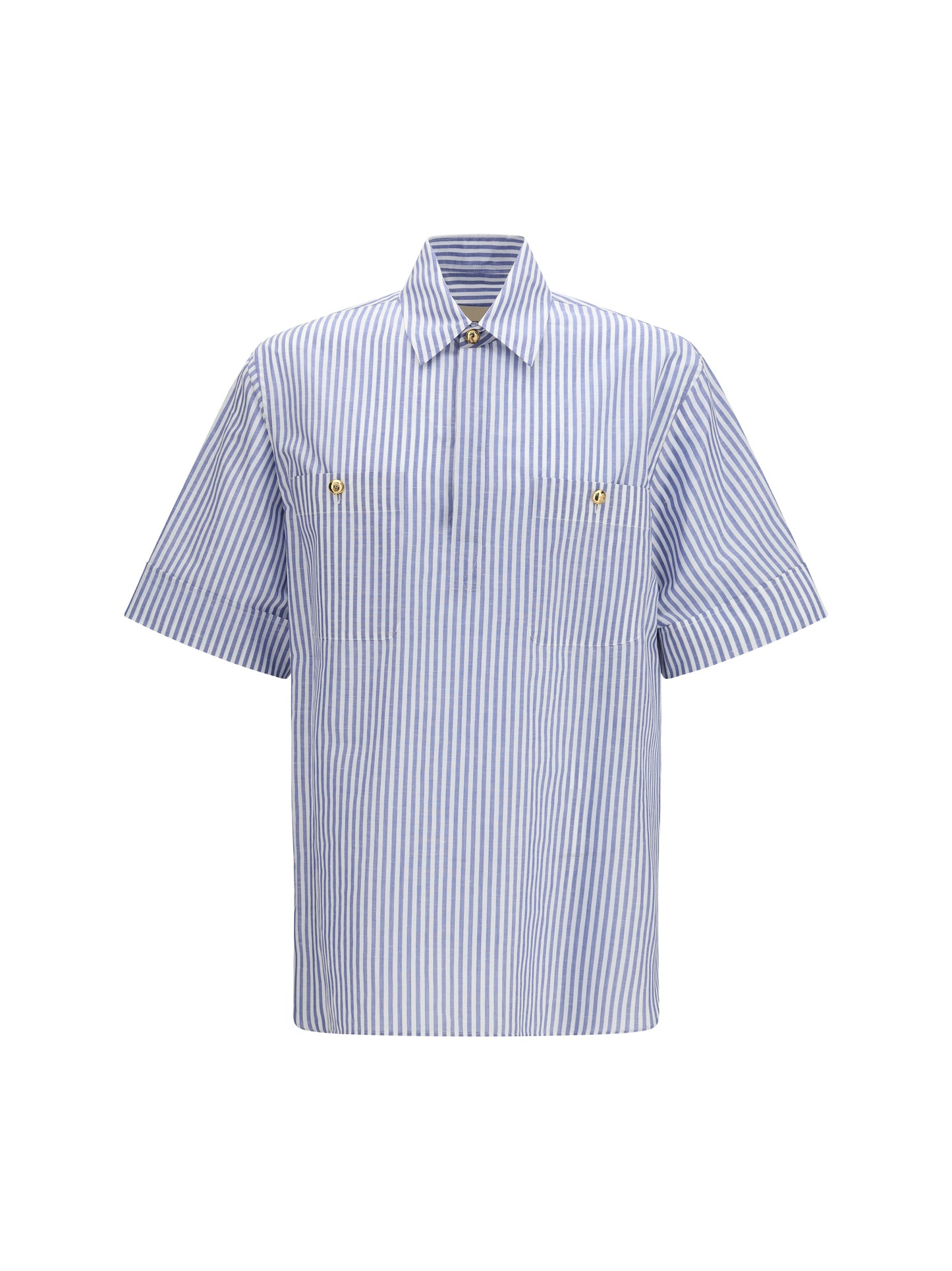 Valentino Men Short-Sleeve Shirt With Logo Buttons VALENTINO